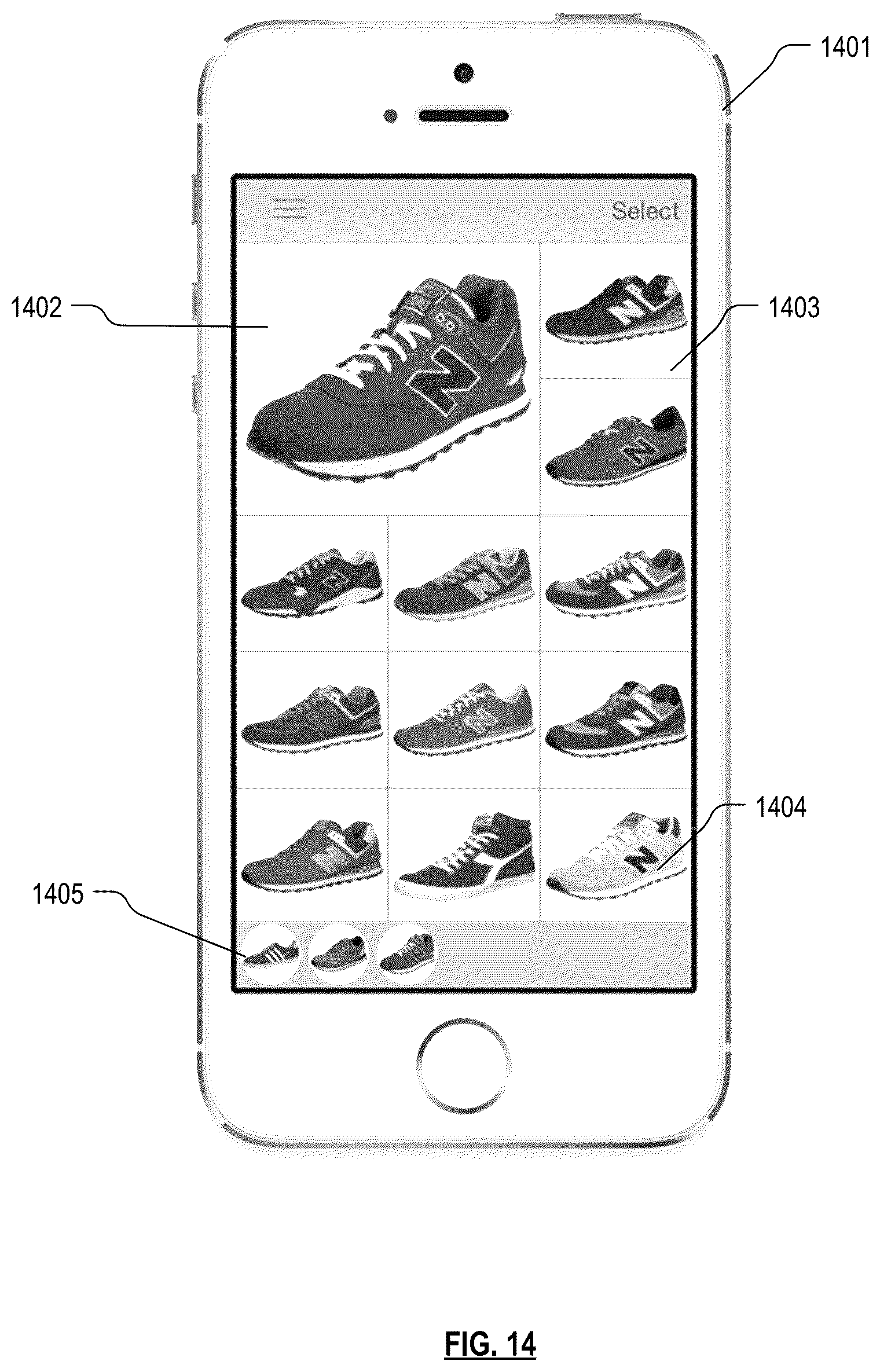 Patent US12099542 Figure 14 – Implementing a graphical user interface to collect information from a user to identify a desired document based on dissimilarity and/or collective closeness to other identified documents