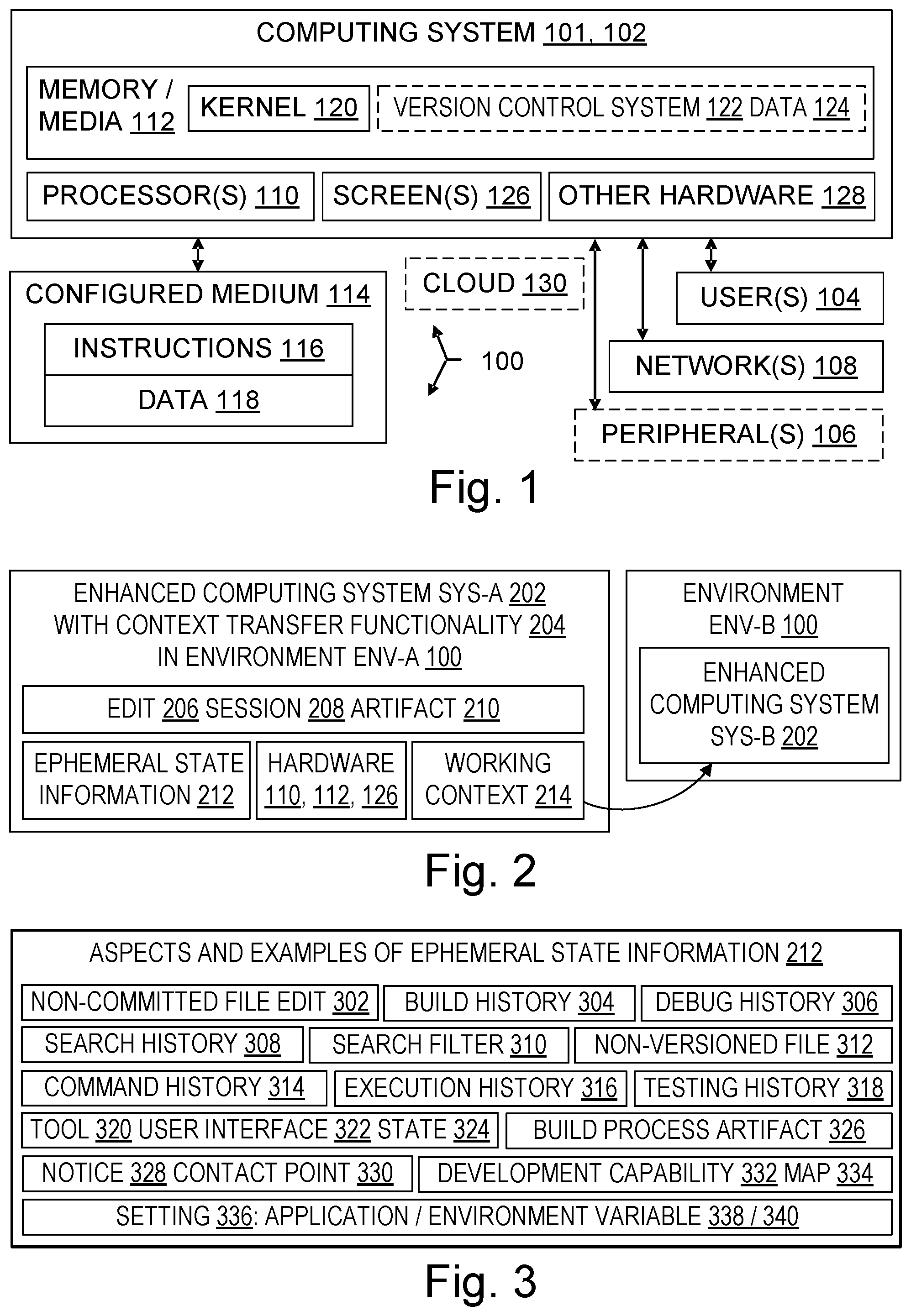 Patent US12099556 Figure 1 – Working context transfer across development environments