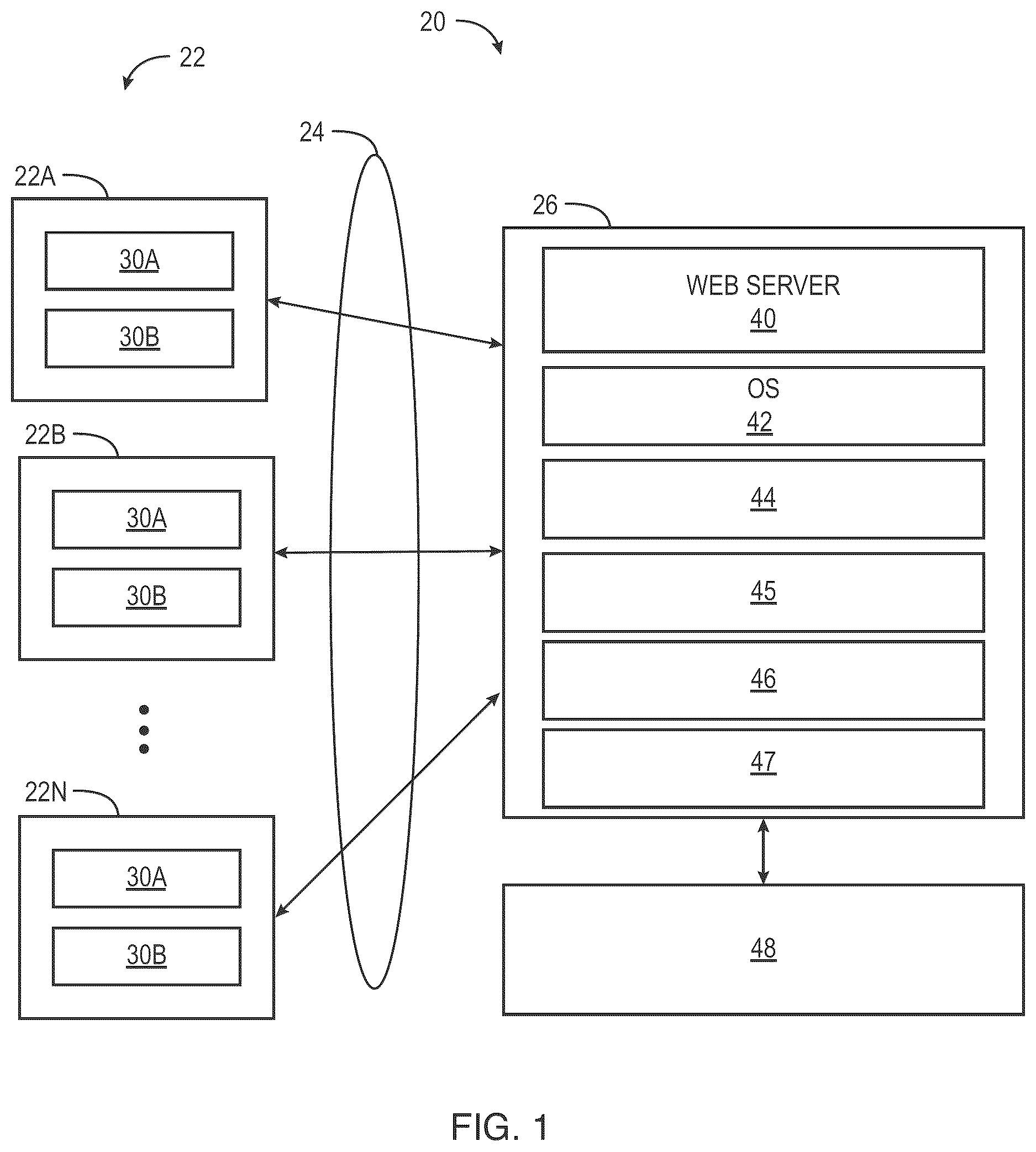 Patent US12099562 Figure 1 – User interface for use with a search engine for searching financial related documents