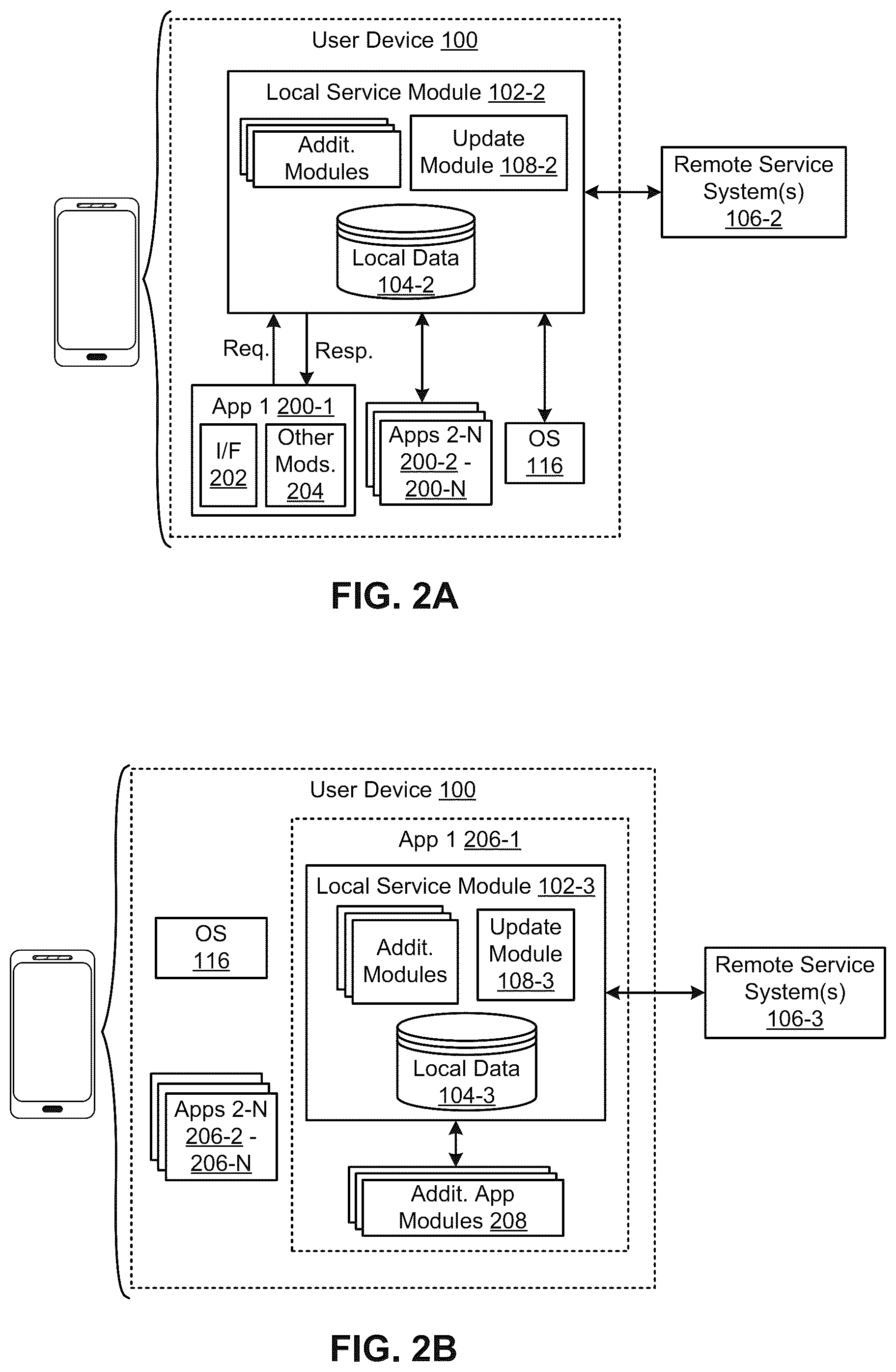 Patent US12099563 Figure 2 – On-device functionality using remote system updates