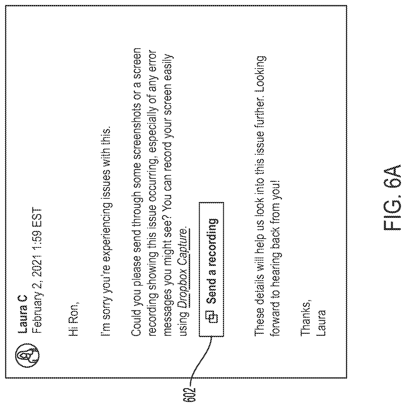 Patent US12099564 Figure 6 – User-initiated workflow to collect media