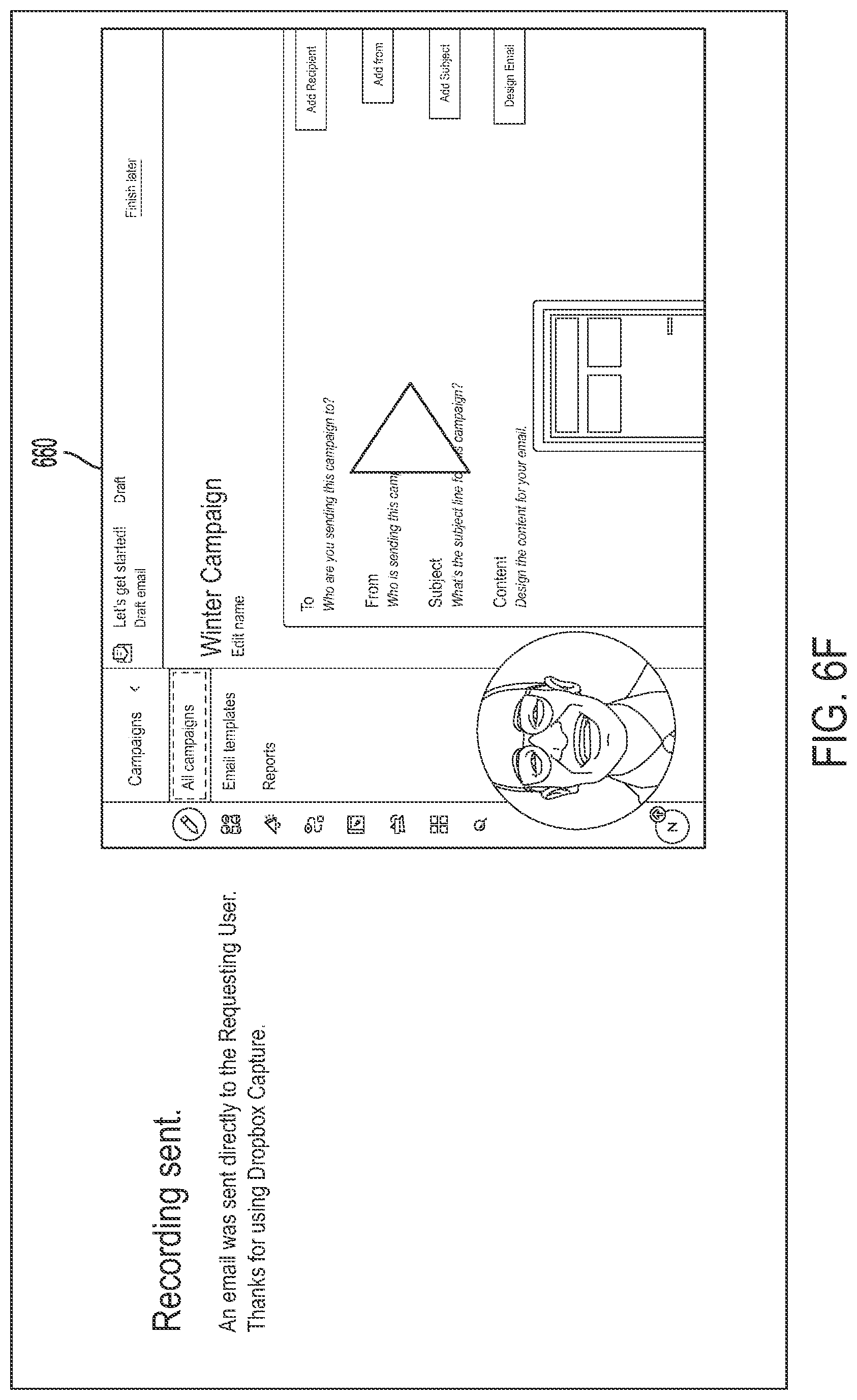 Patent US12099564 Figure 11 – User-initiated workflow to collect media