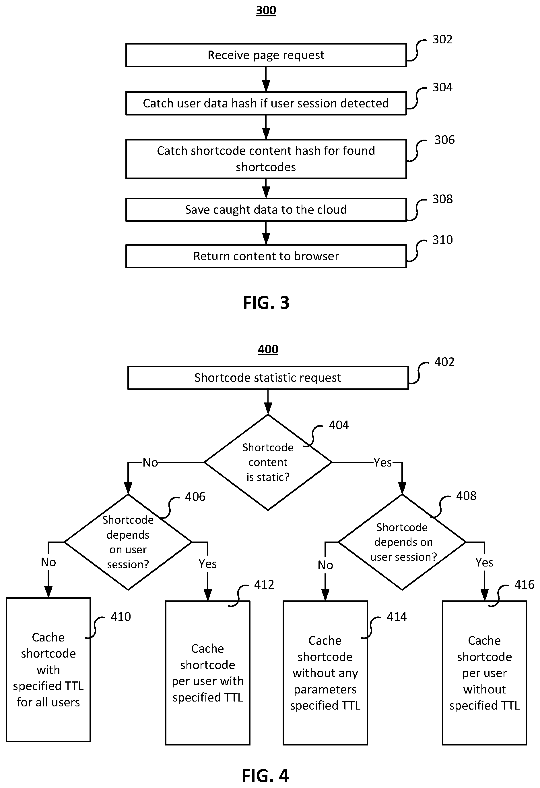 Patent US12099565 Figure 3 – Systems and method for caching shortcodes and database queries