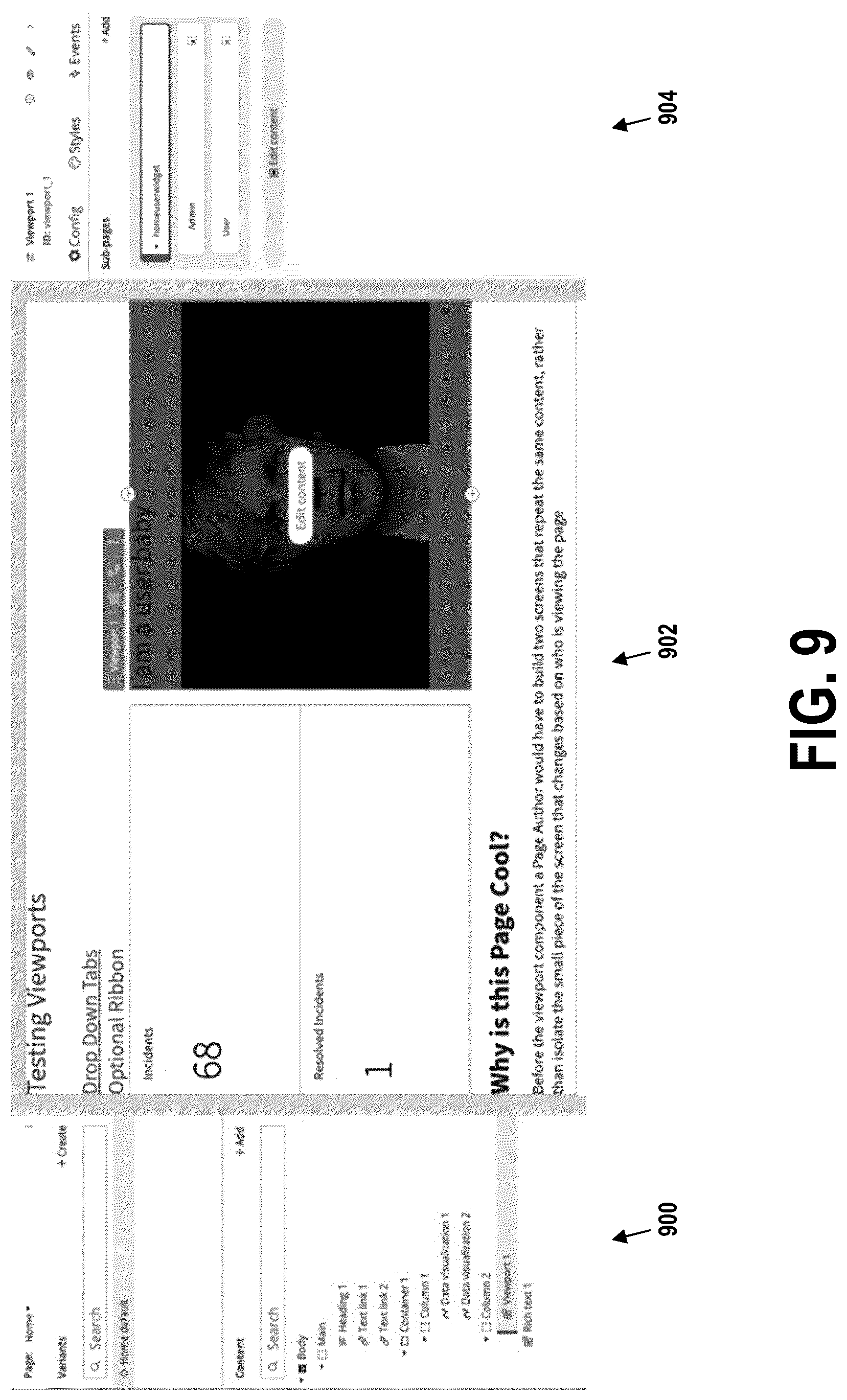 Patent US12099567 Figure 13 – Viewports and sub-pages for web-based user interfaces