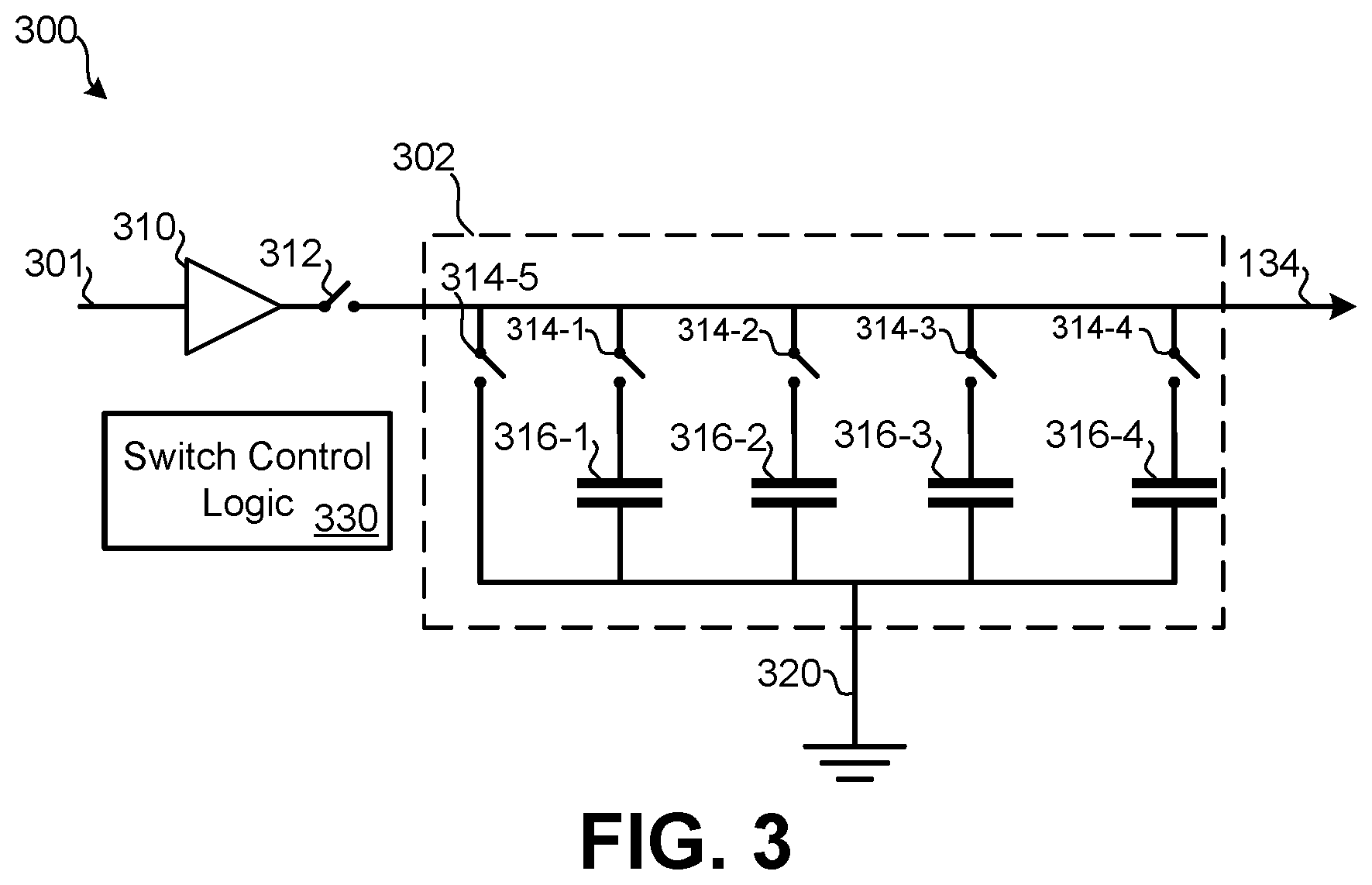 Patent US12099569 Figure 3 – Adaptive settling time control for binary-weighted charge redistribution circuits
