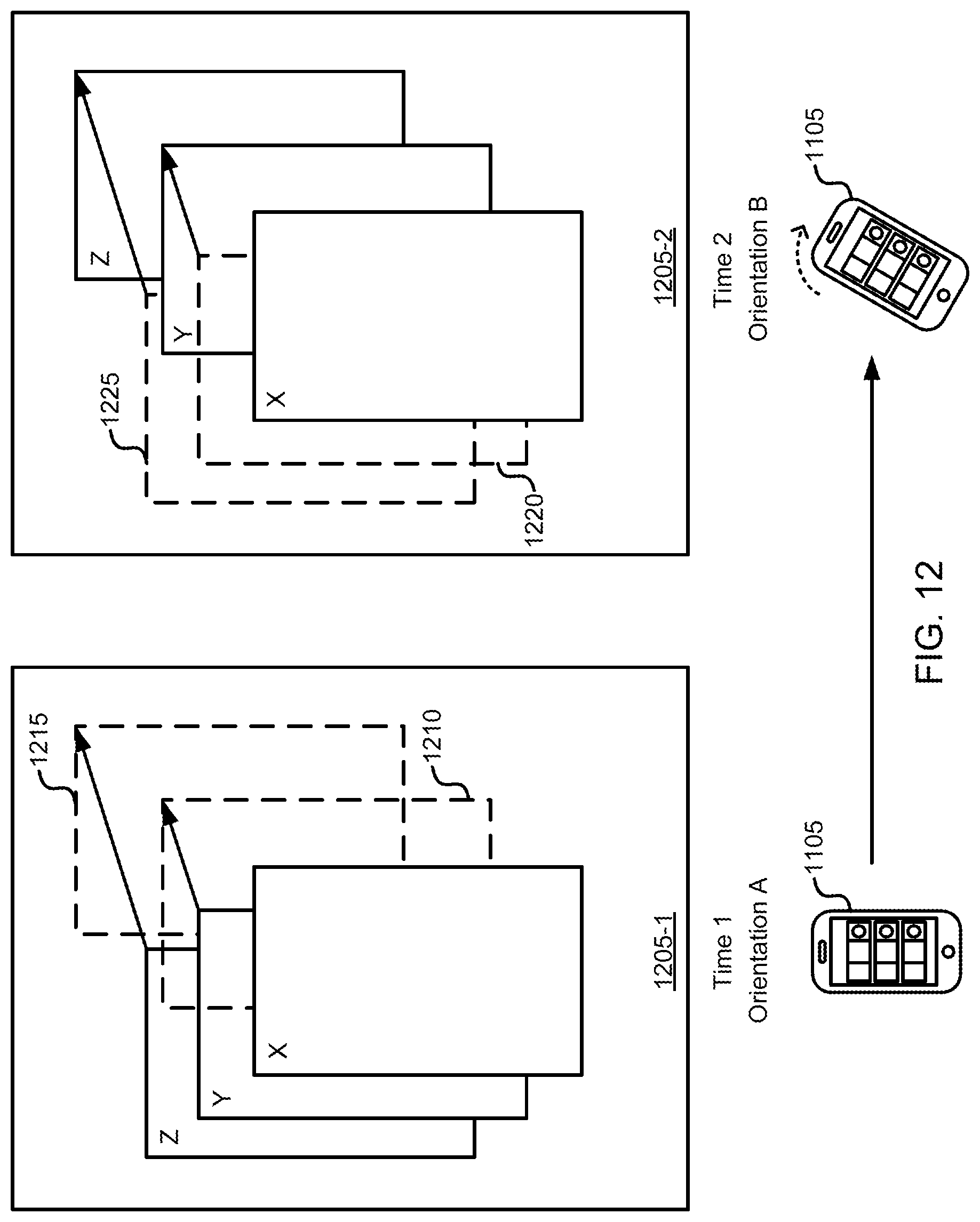 Patent US12099590 Figure 14 – Systems and methods for sensor-based layer variation on mobile devices