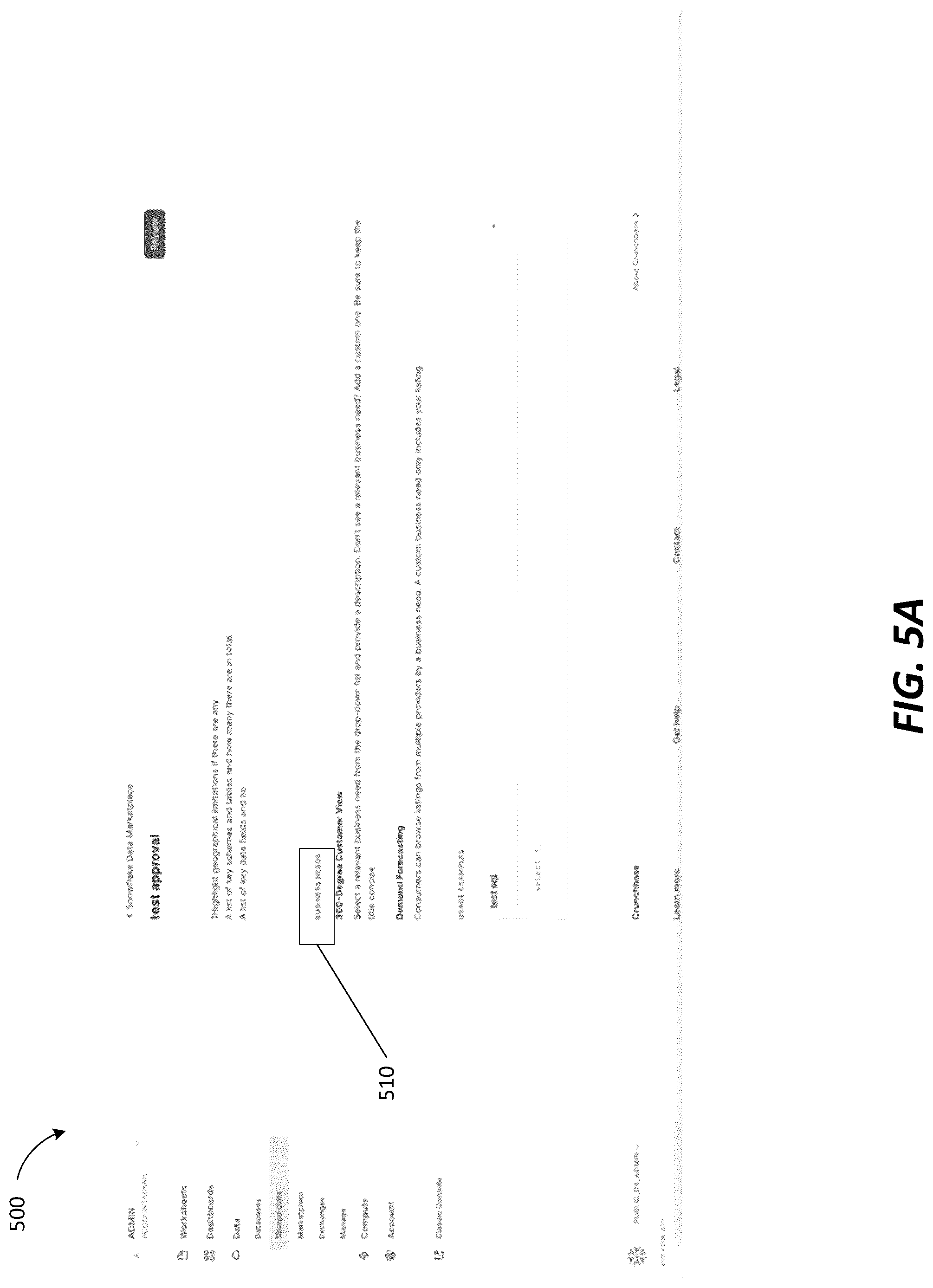 Patent US12099625 Figure 5 – Organizing, discovering and evaluating marketplace datasets and services by industry business needs
