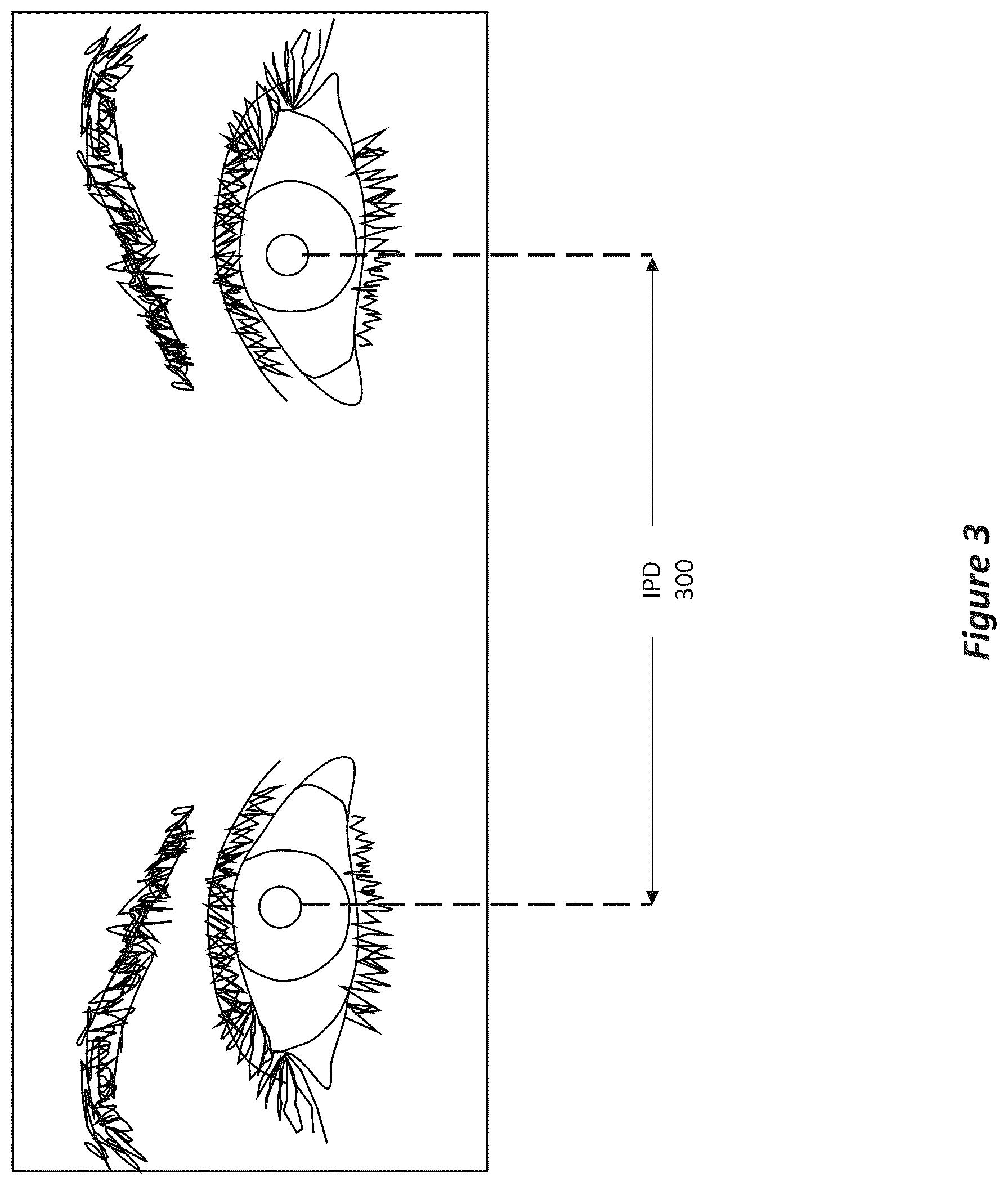 Patent US12099652 Figure 3 – Determining IPD by adjusting the positions of displayed stimuli