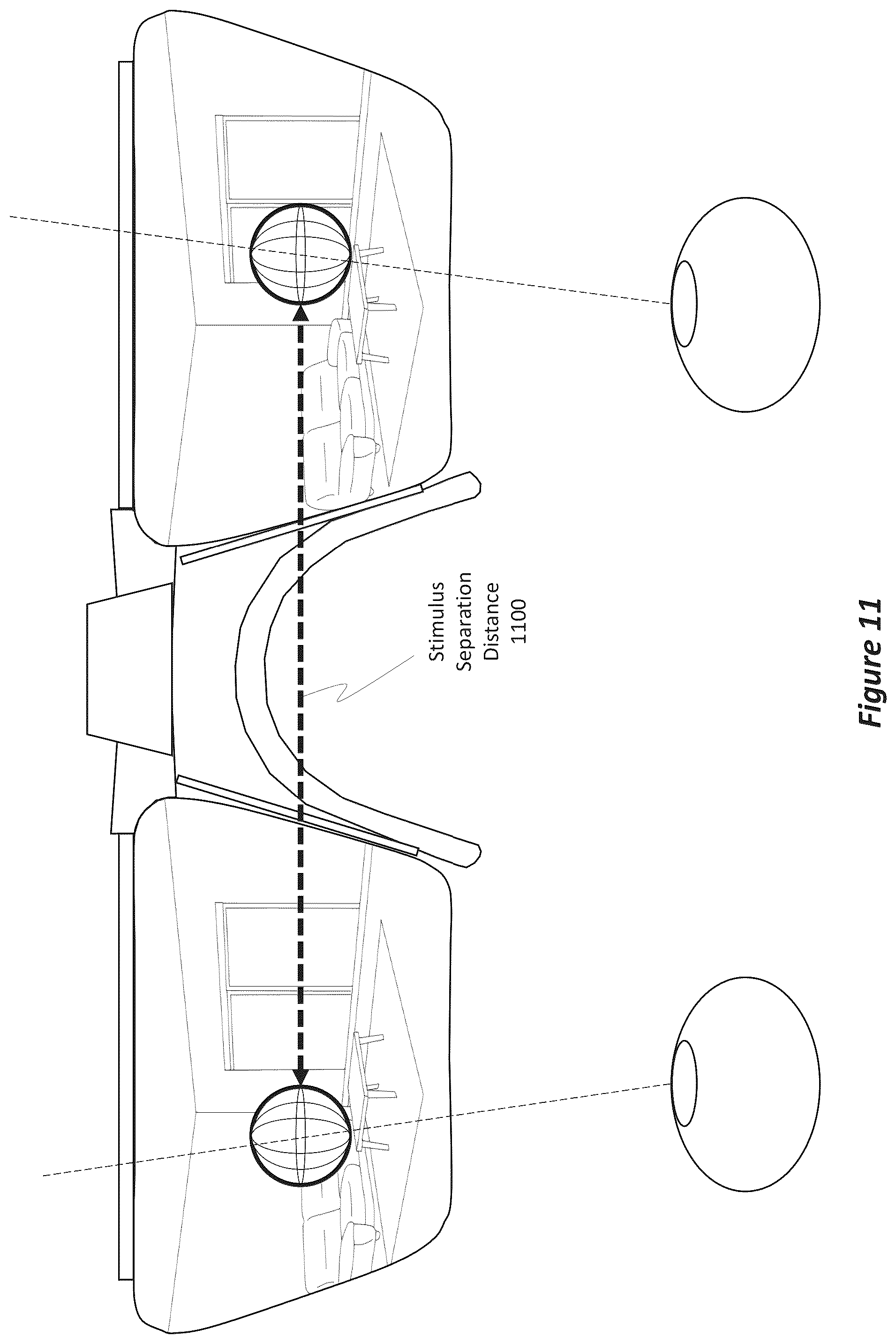 Patent US12099652 Figure 11 – Determining IPD by adjusting the positions of displayed stimuli
