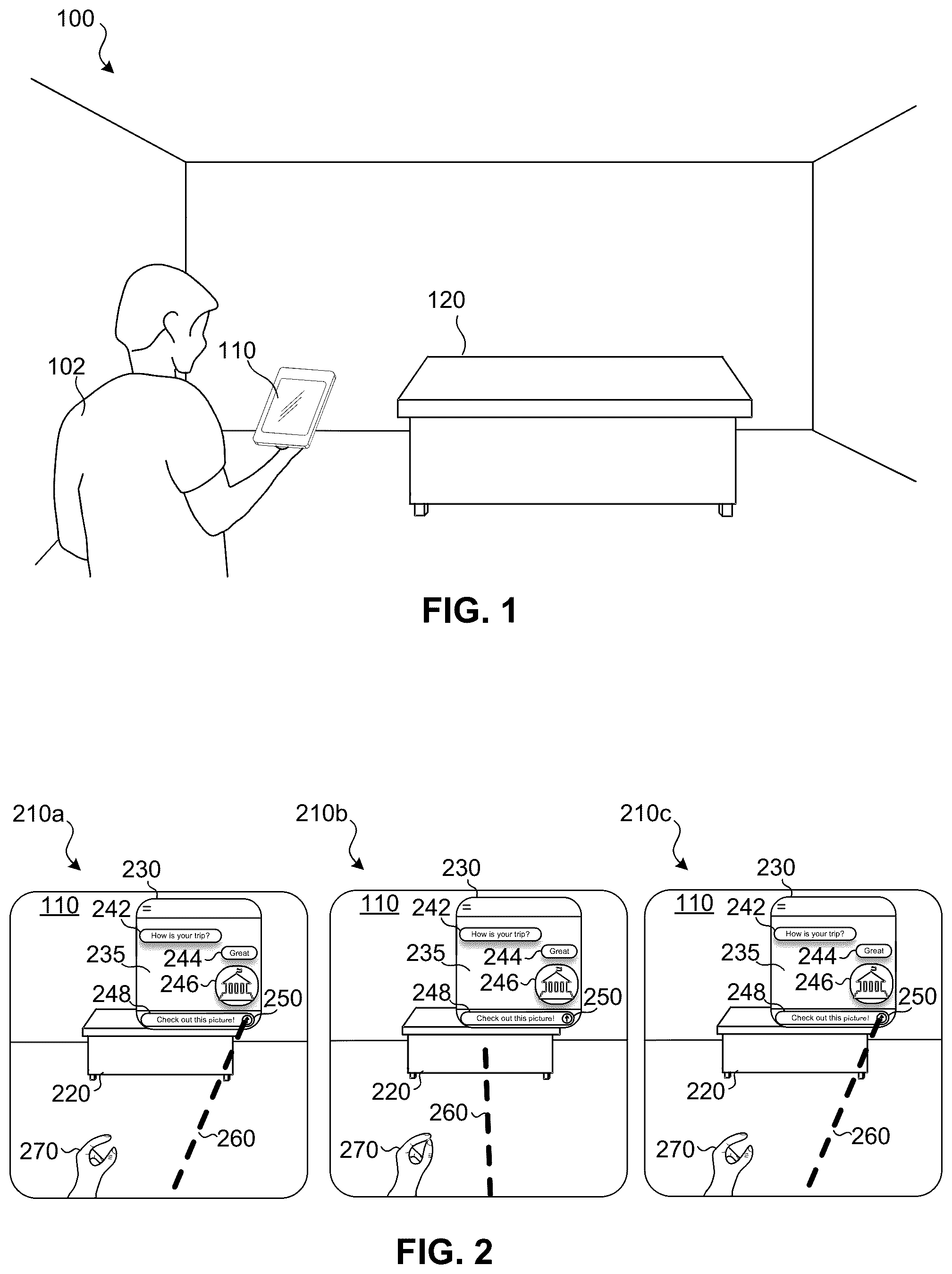 Patent US12099653 Figure 1 – User interface response based on gaze-holding event assessment