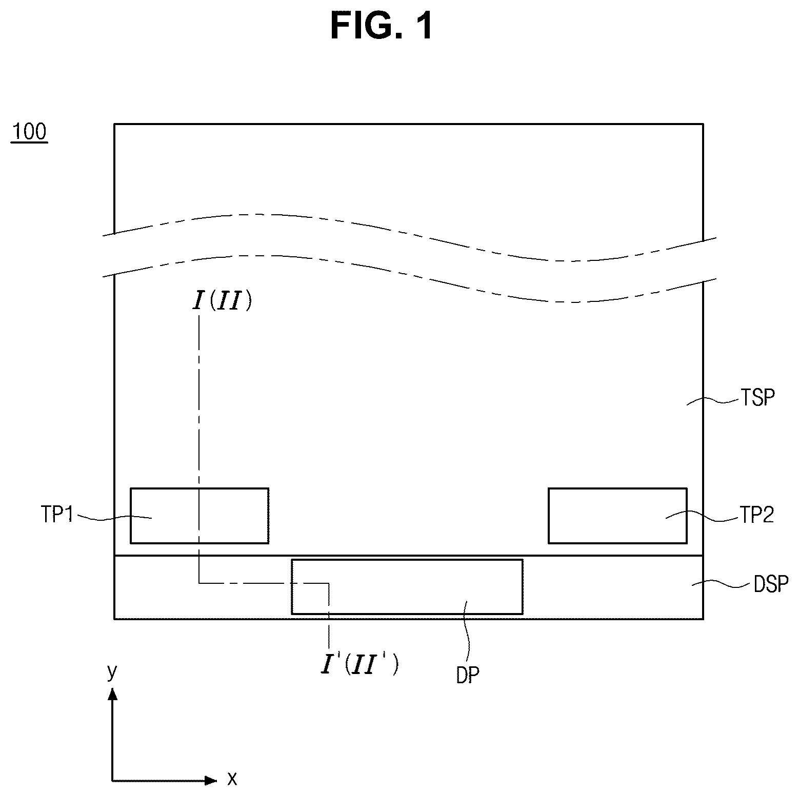 Patent US12099669 Figure 1 – Touch display device and method of manufacturing of the same