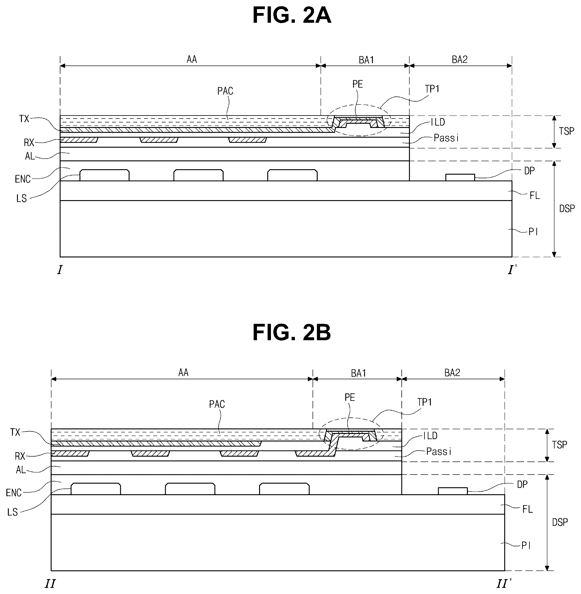 Patent US12099669 Figure 2 – Touch display device and method of manufacturing of the same