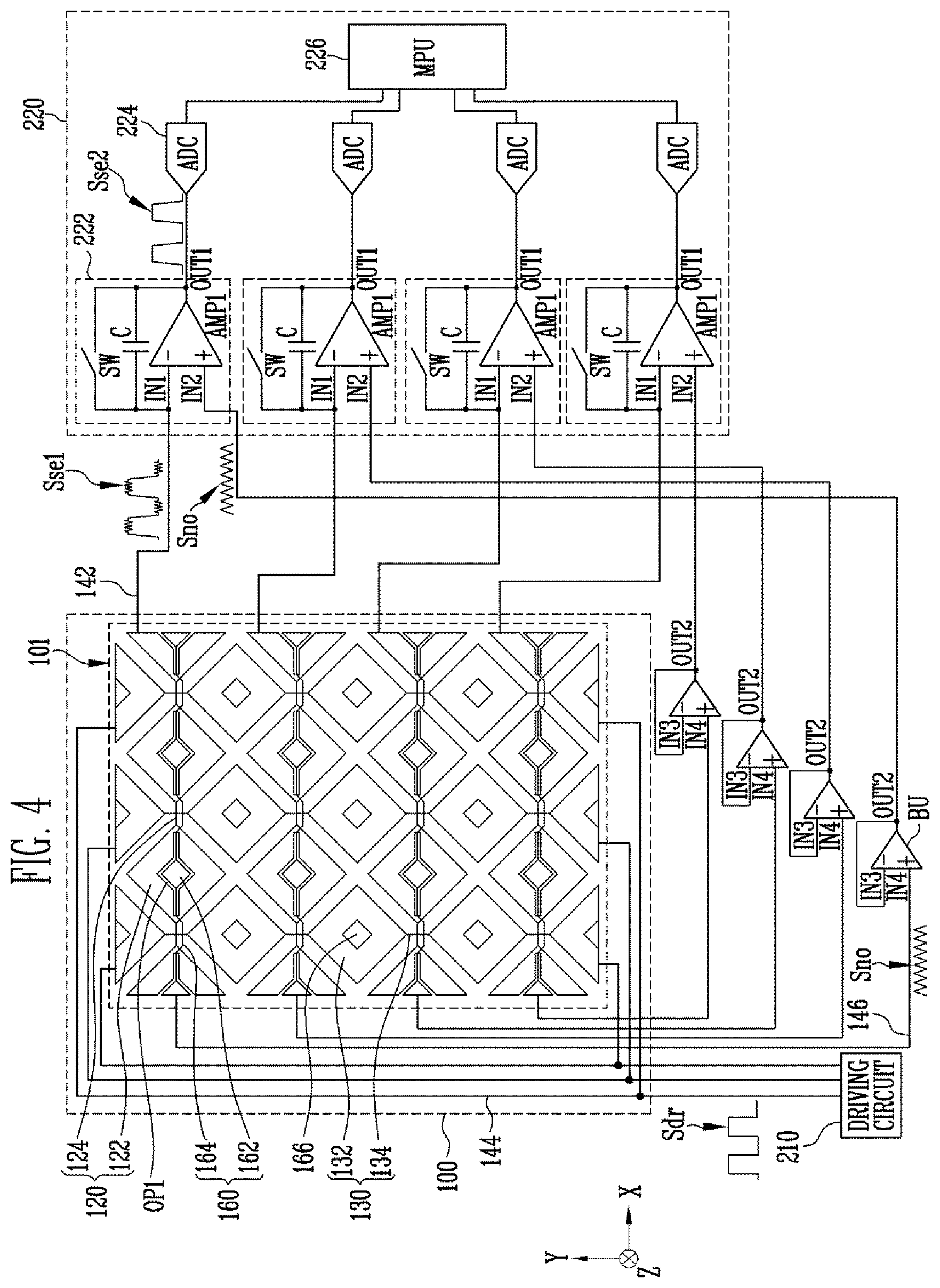 Patent US12099671 Figure 4 – Touch sensor and display device including the same