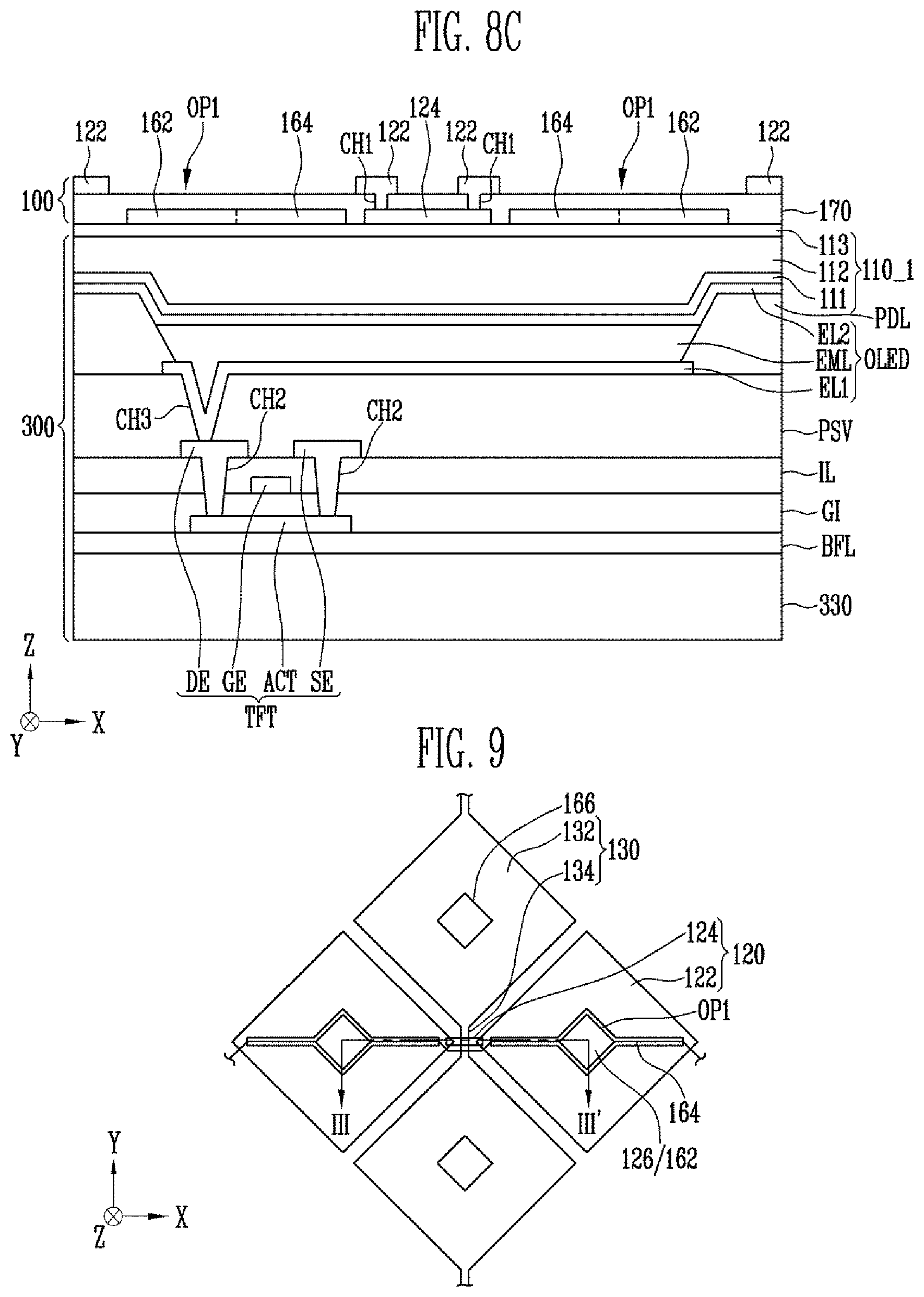Patent US12099671 Figure 9 – Touch sensor and display device including the same