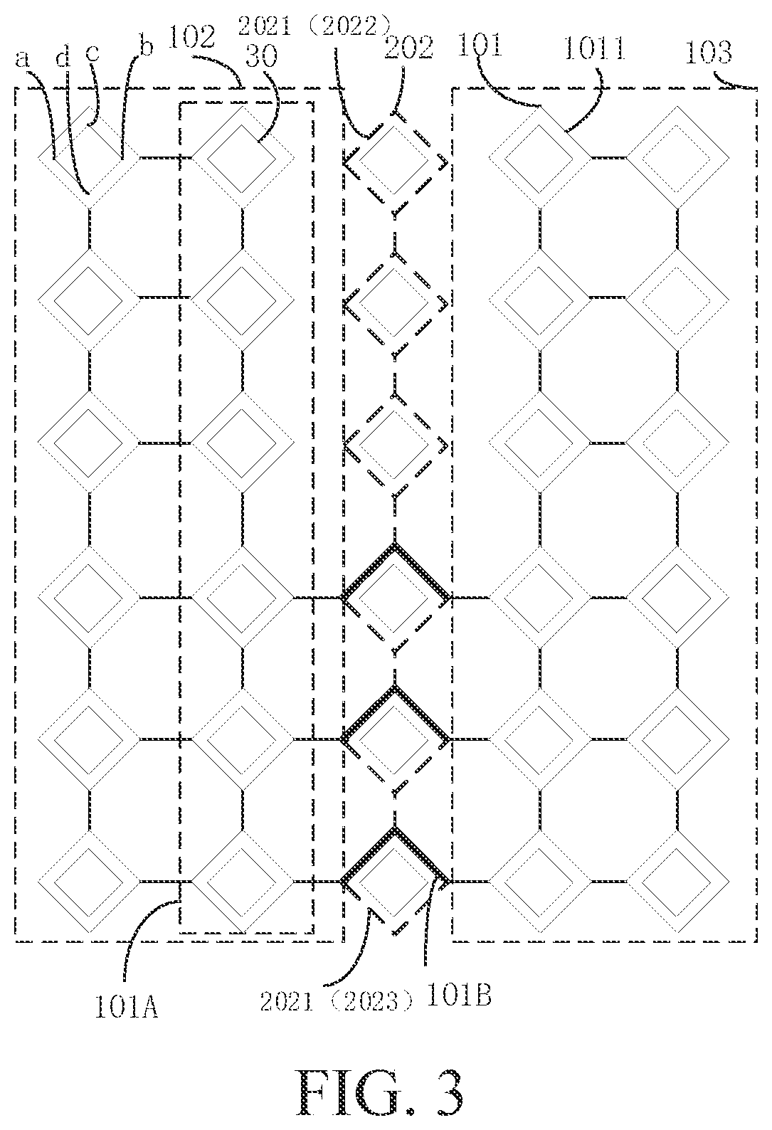 Patent US12099676 Figure 3 – Touch display panel