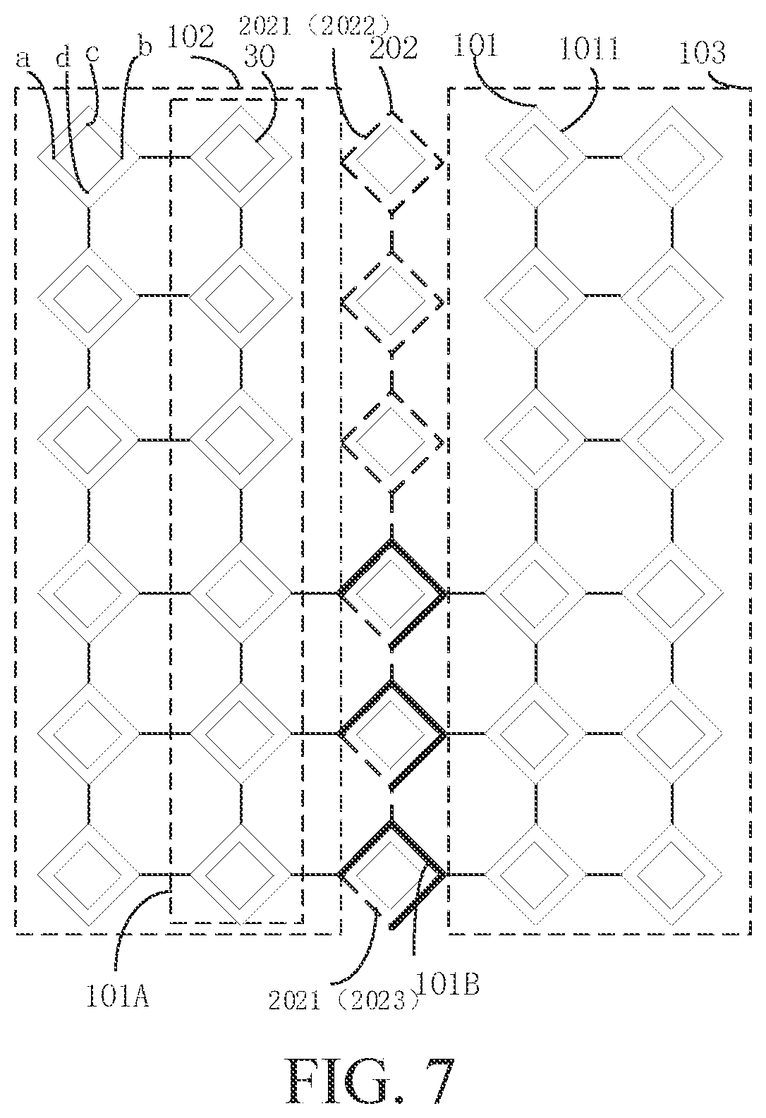 Patent US12099676 Figure 7 – Touch display panel