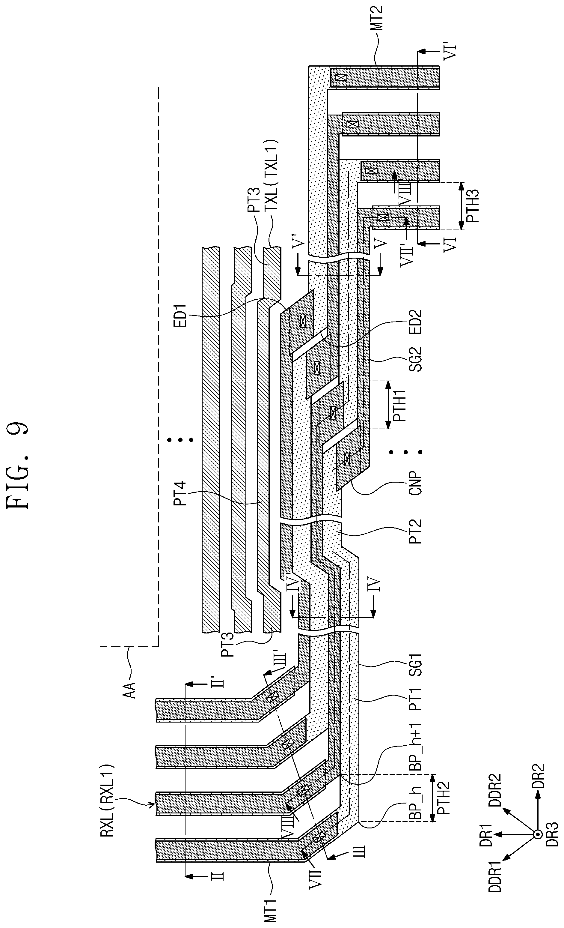 Patent US12099678 Figure 8 – Input sensing part and display device including the same