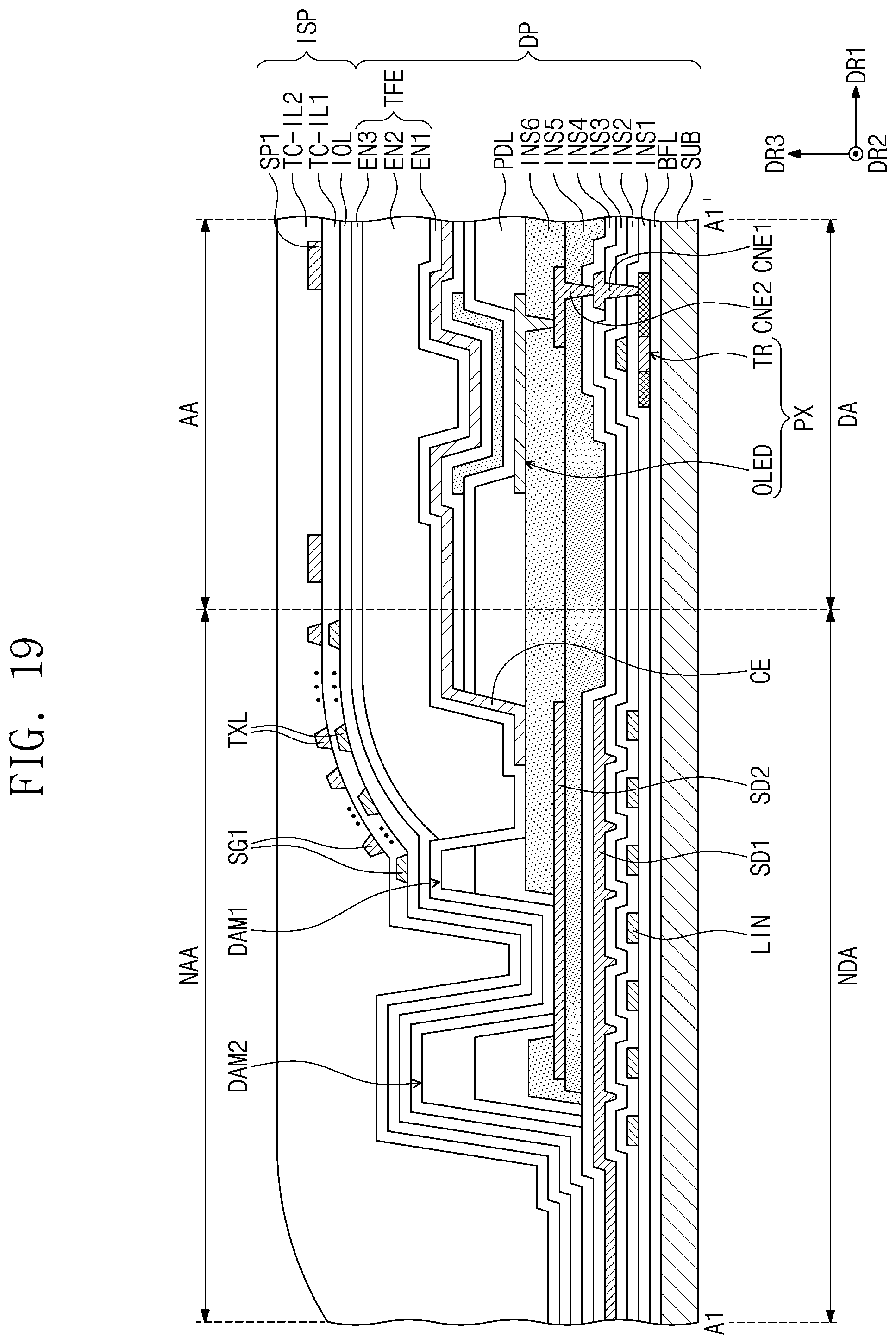 Patent US12099678 Figure 15 – Input sensing part and display device including the same