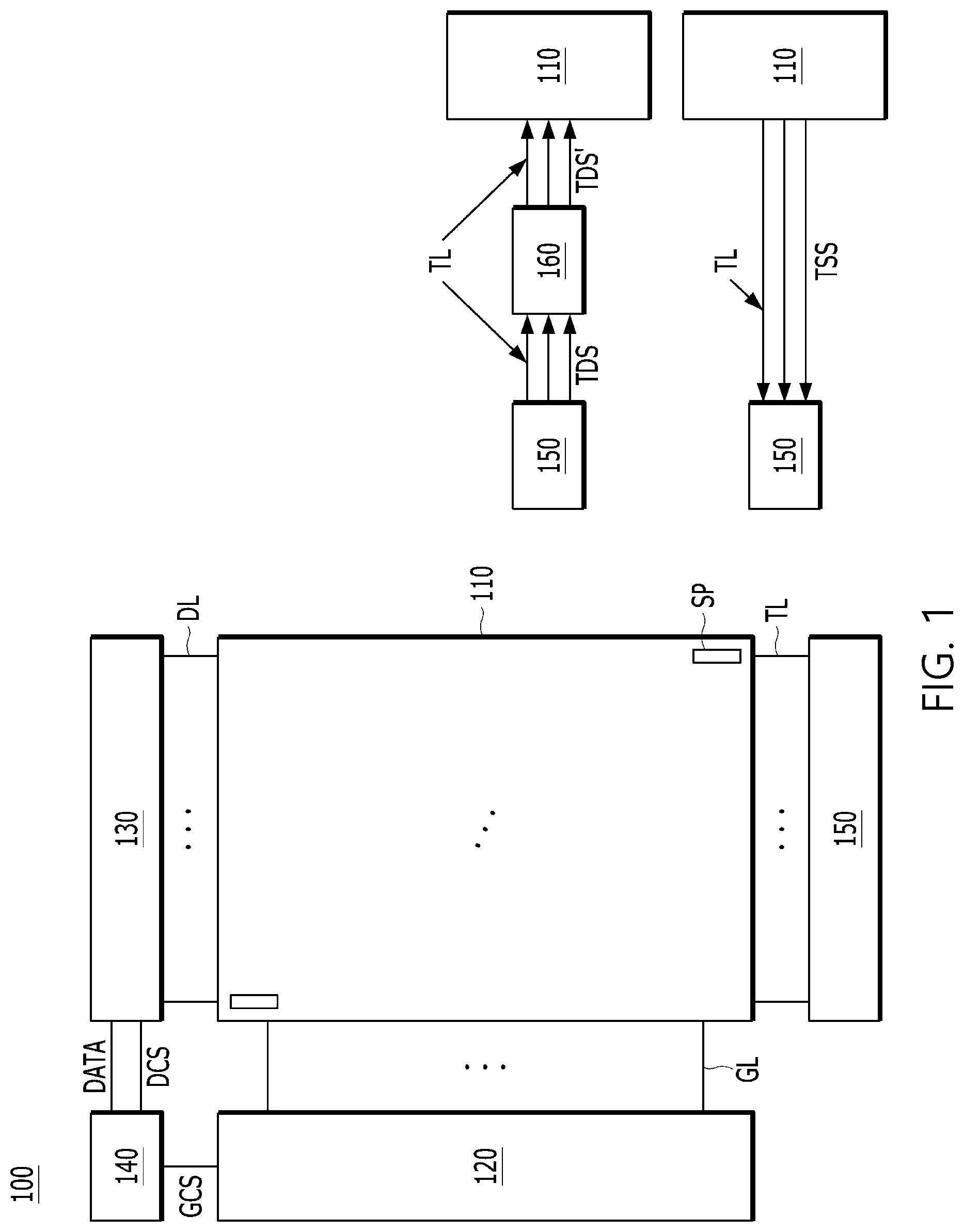 Patent US12099679 Figure 1 – Touch display device