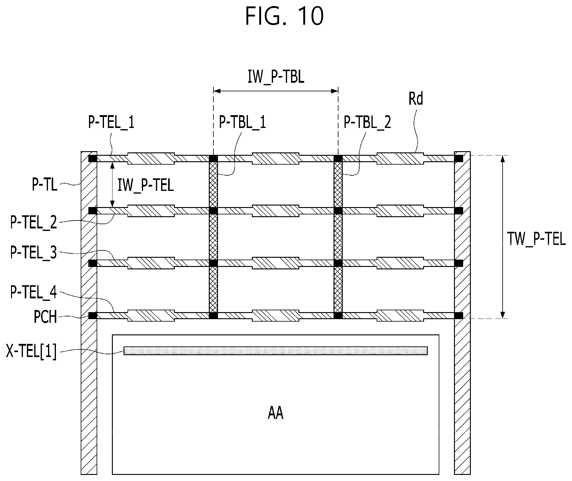 Patent US12099679 Figure 10 – Touch display device