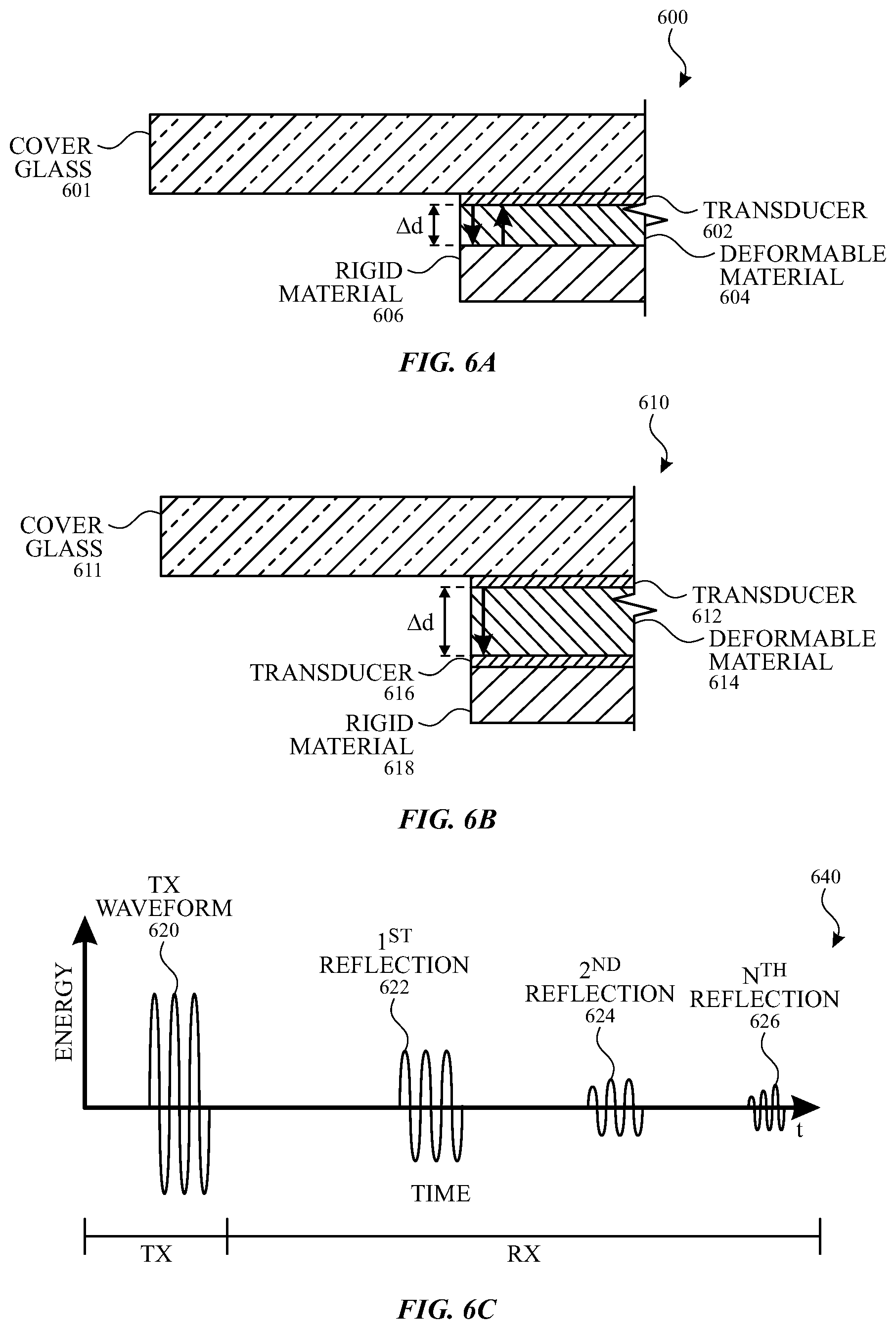 Patent US12099683 Figure 7 – Differential acoustic touch and force sensing