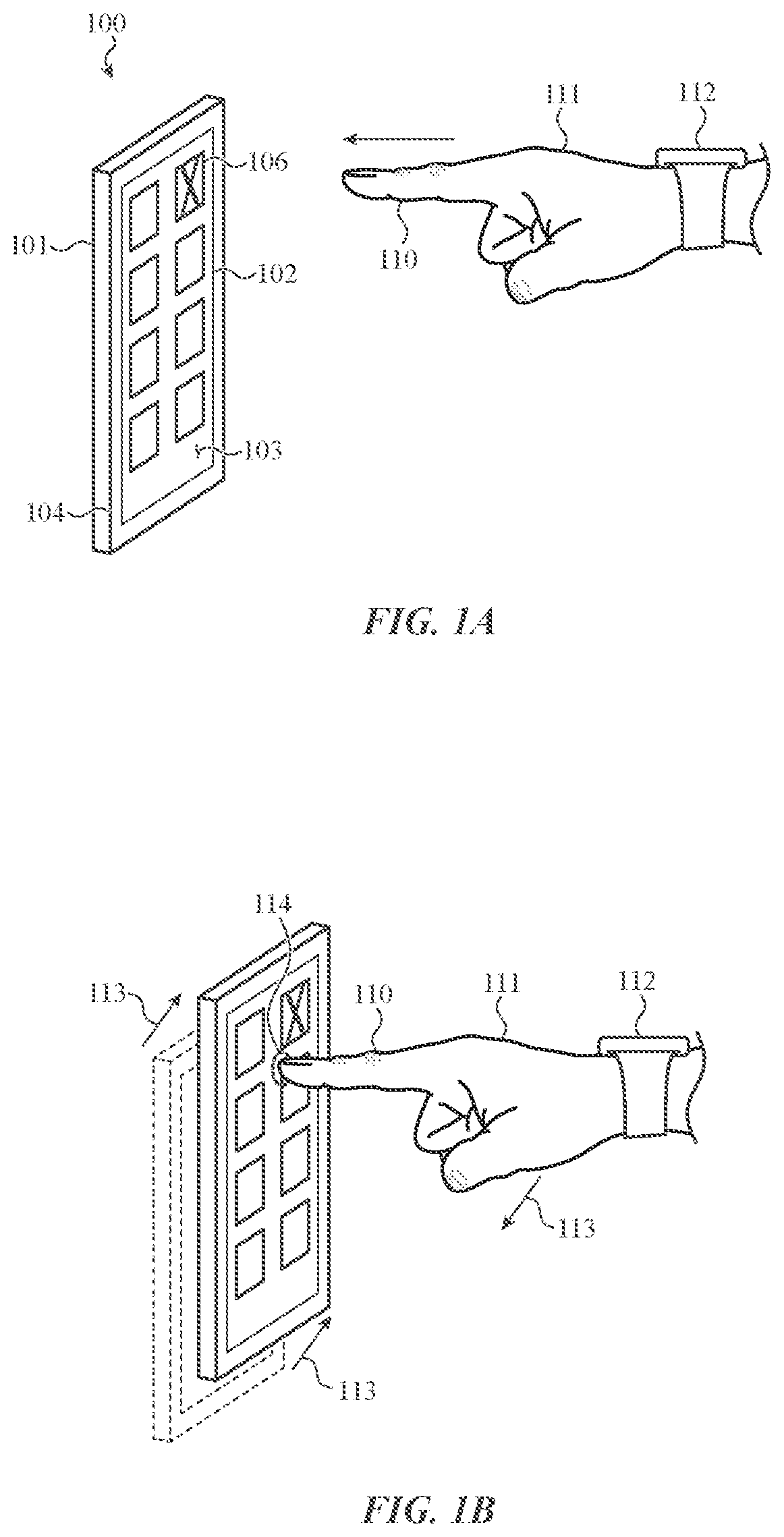 Patent US12099684 Figure 1 – Input location correction based on device motion