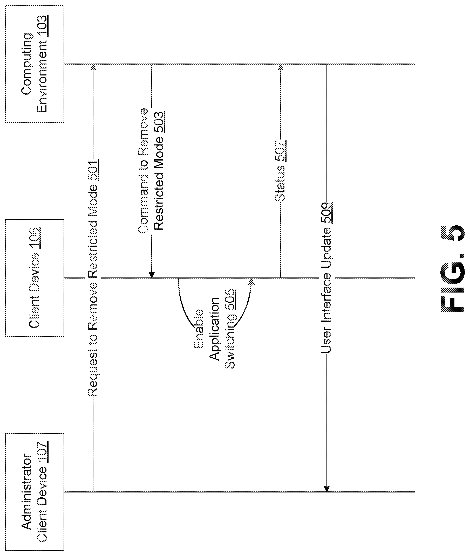 Patent US12099689 Figure 6 – Remotely restricting client devices