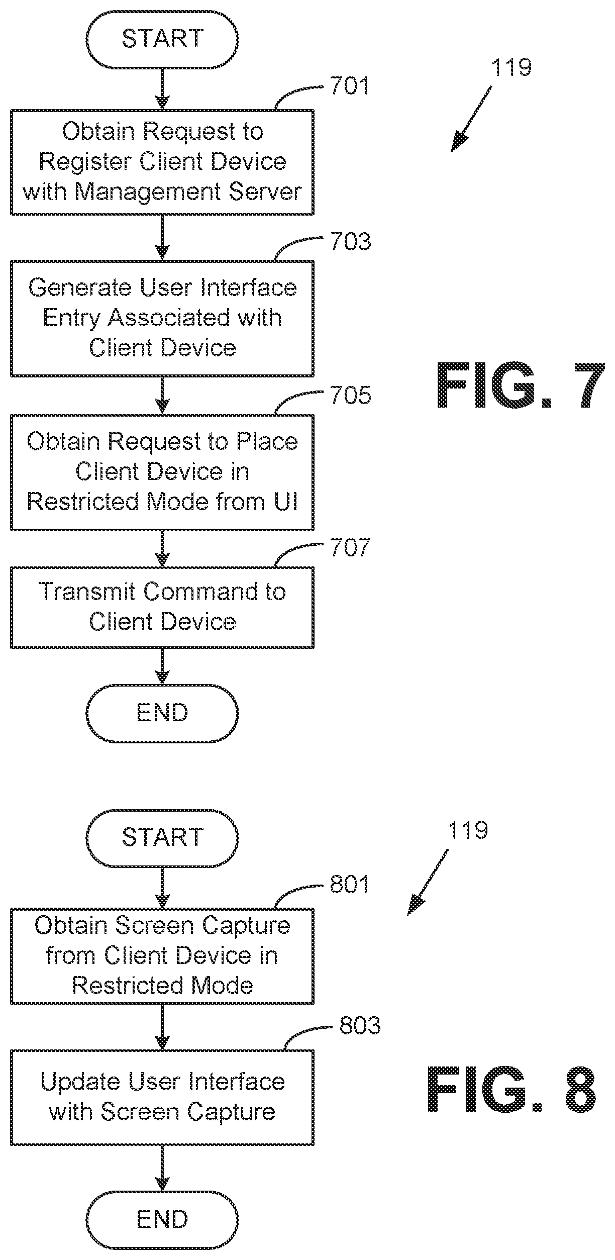 Patent US12099689 Figure 8 – Remotely restricting client devices