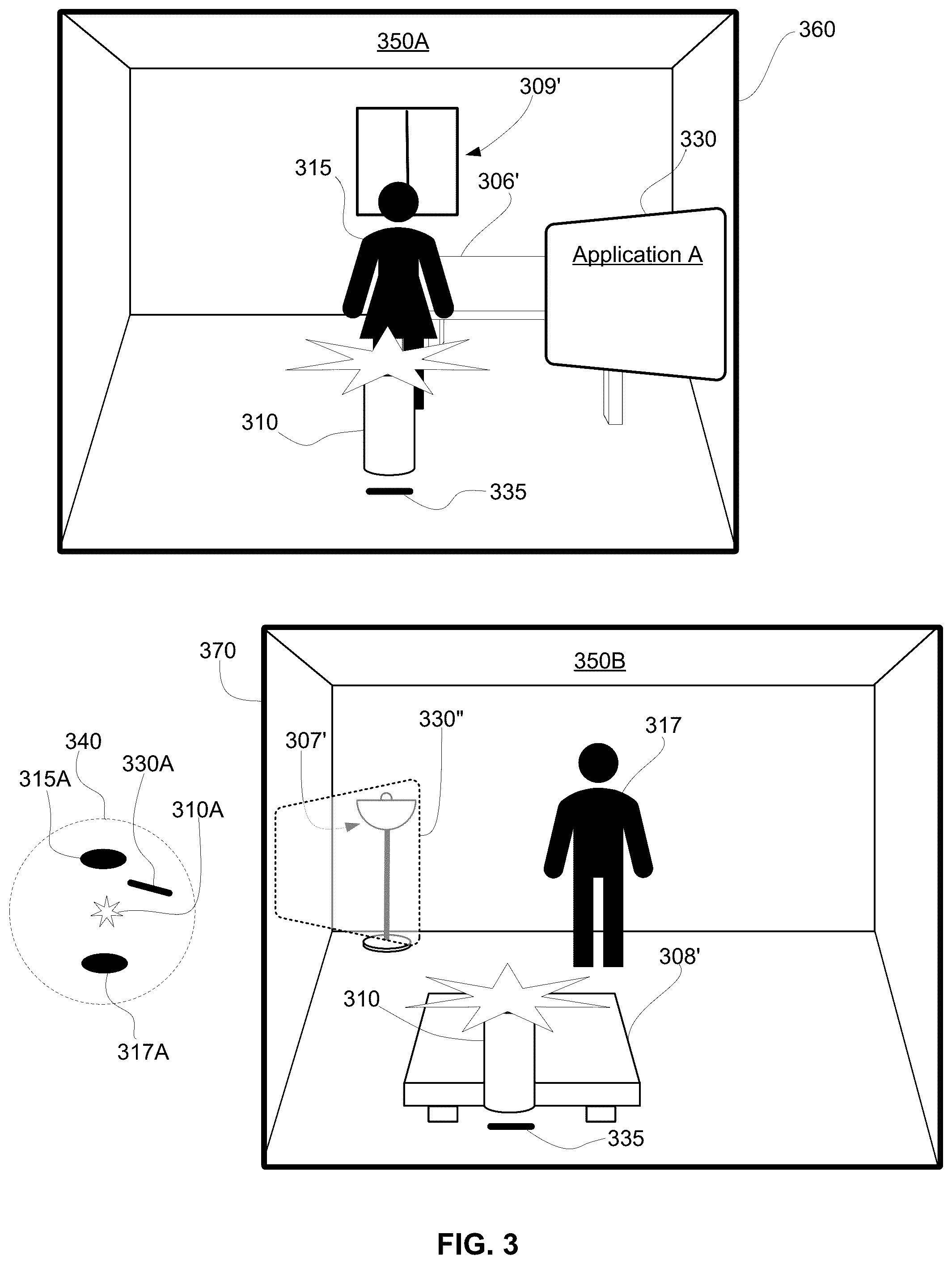 Patent US12099695 Figure 3 – Systems and methods of managing spatial groups in multi-user communication sessions