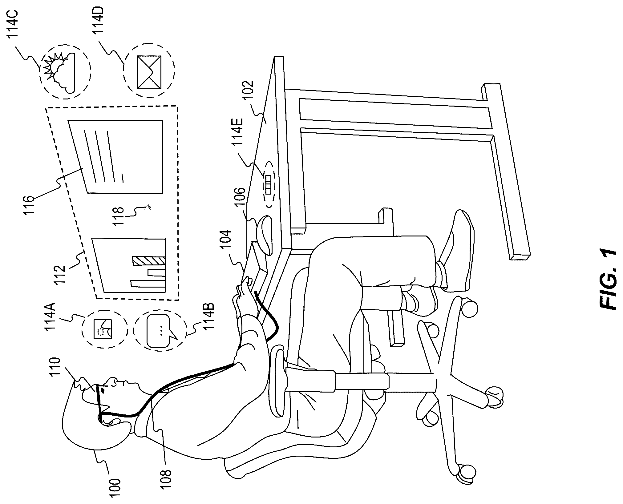 Patent US12099696 Figure 1 – Displaying virtual content on moving vehicles