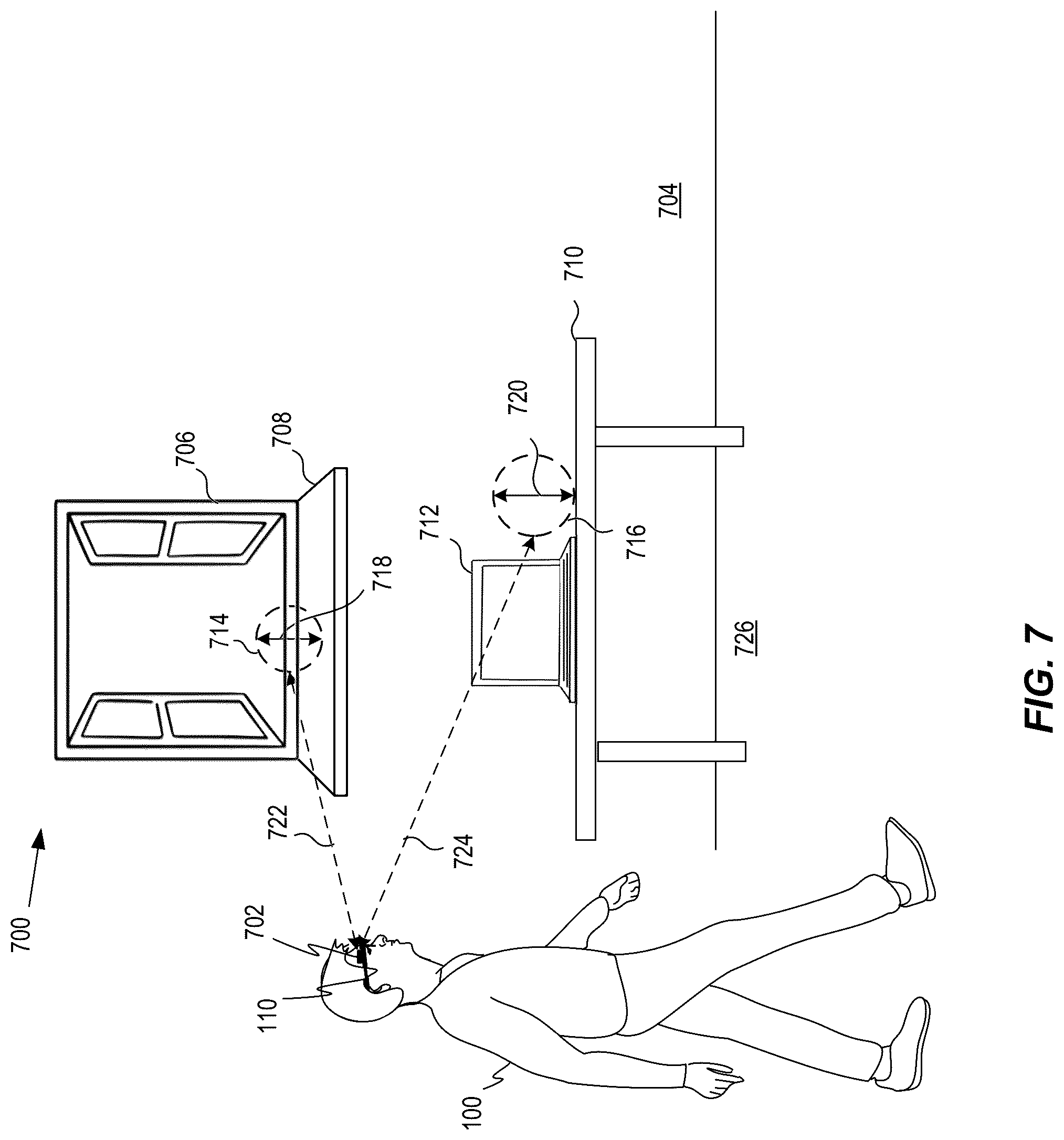 Patent US12099696 Figure 7 – Displaying virtual content on moving vehicles