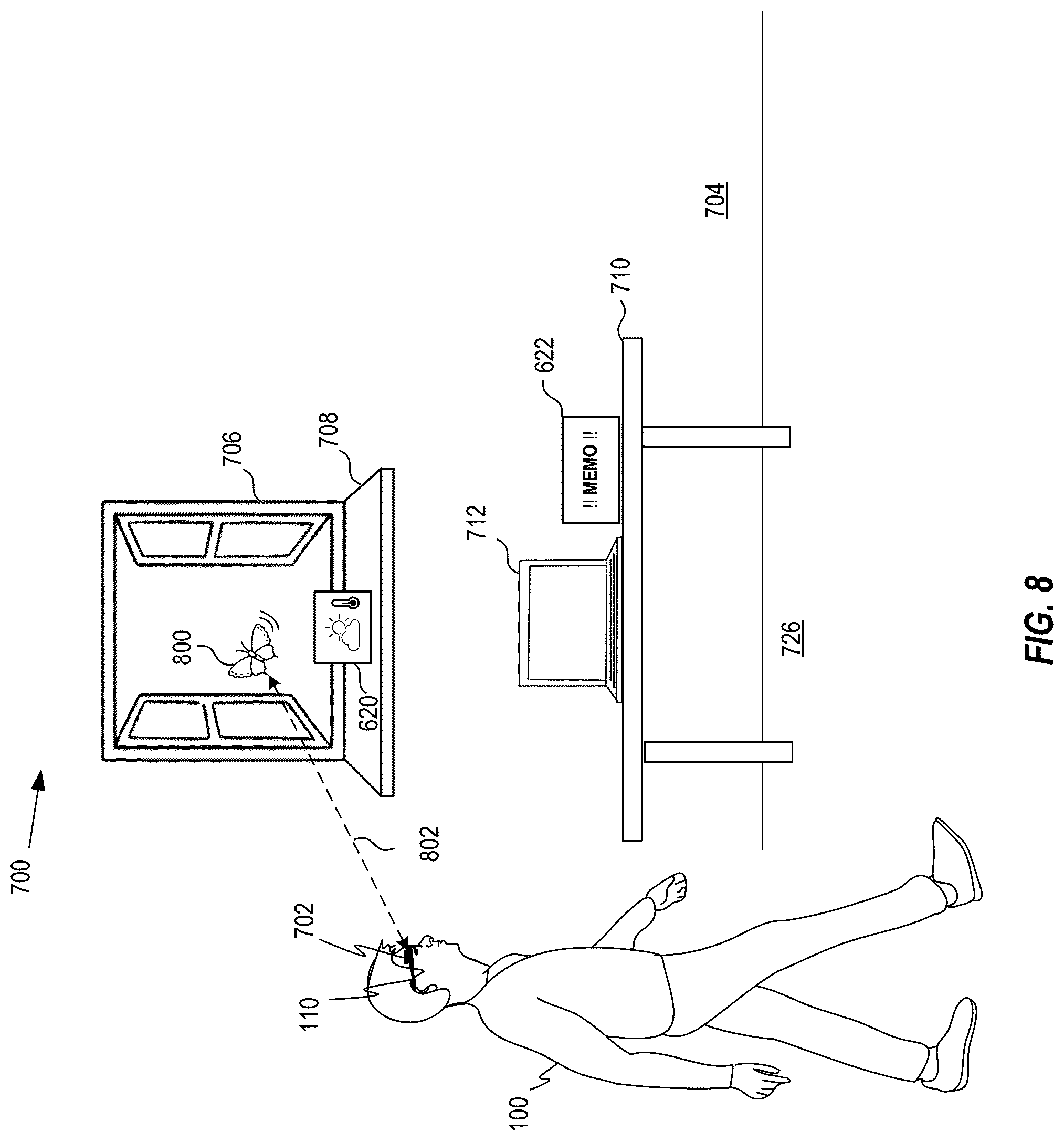 Patent US12099696 Figure 8 – Displaying virtual content on moving vehicles