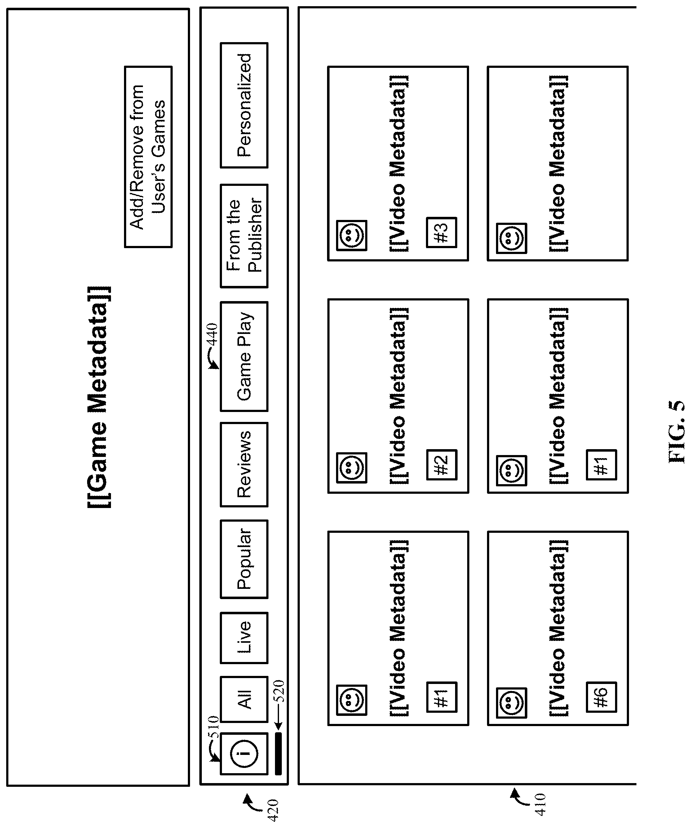 Patent US12099699 Figure 5 – Methods, systems, and media for navigating a user interface with a toolbar