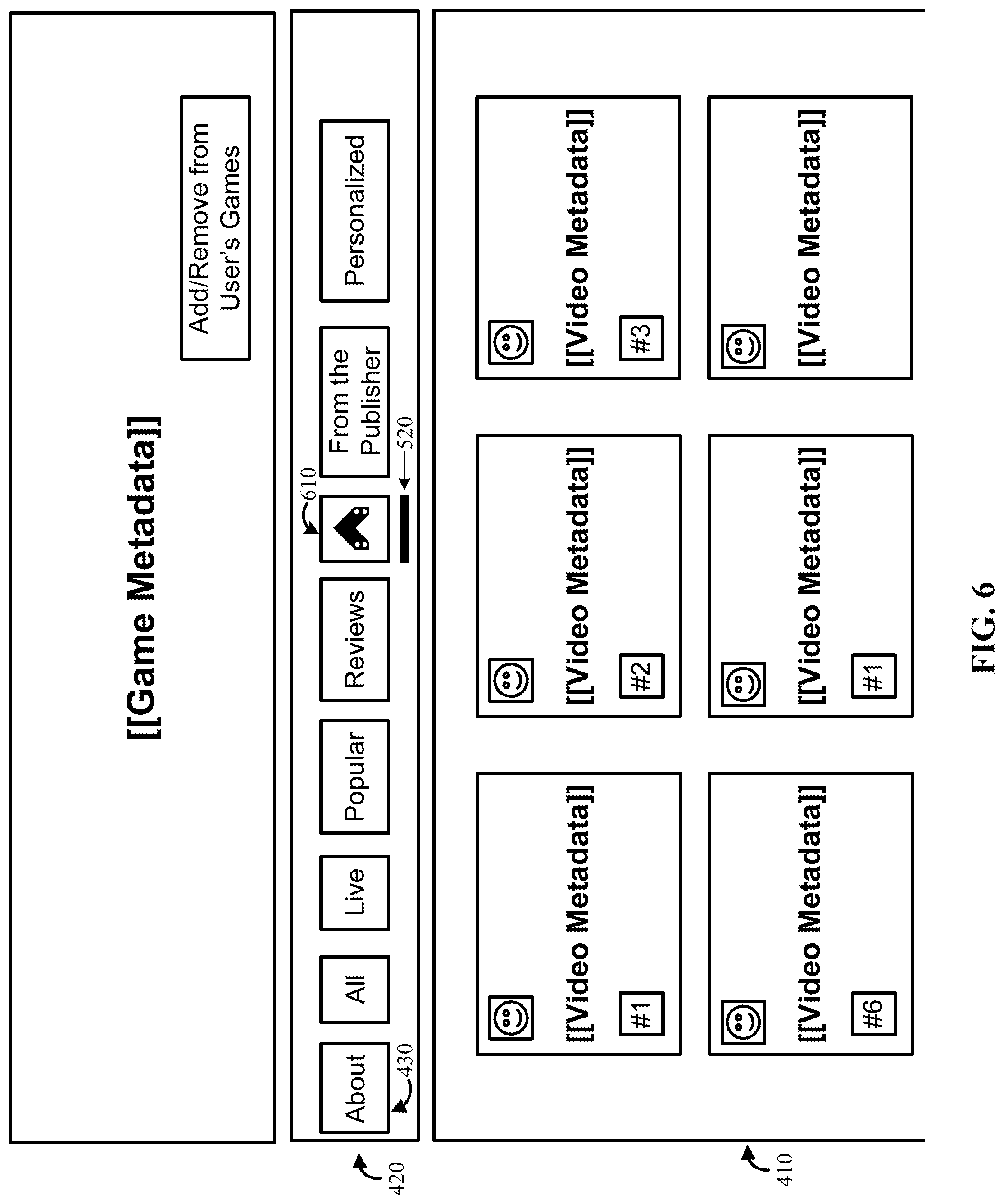 Patent US12099699 Figure 6 – Methods, systems, and media for navigating a user interface with a toolbar