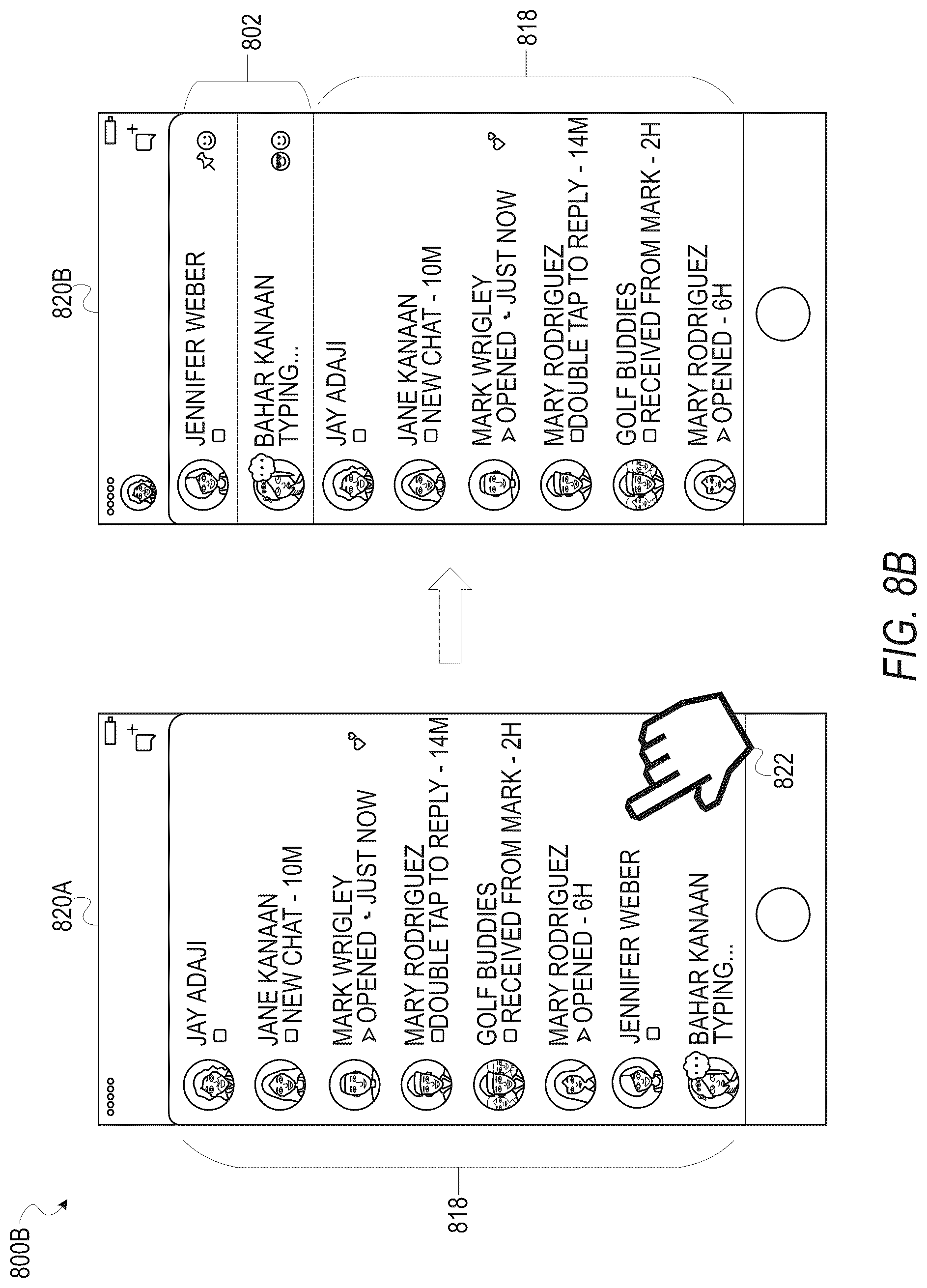 Patent US12099701 Figure 9 – Message thread prioritization interface