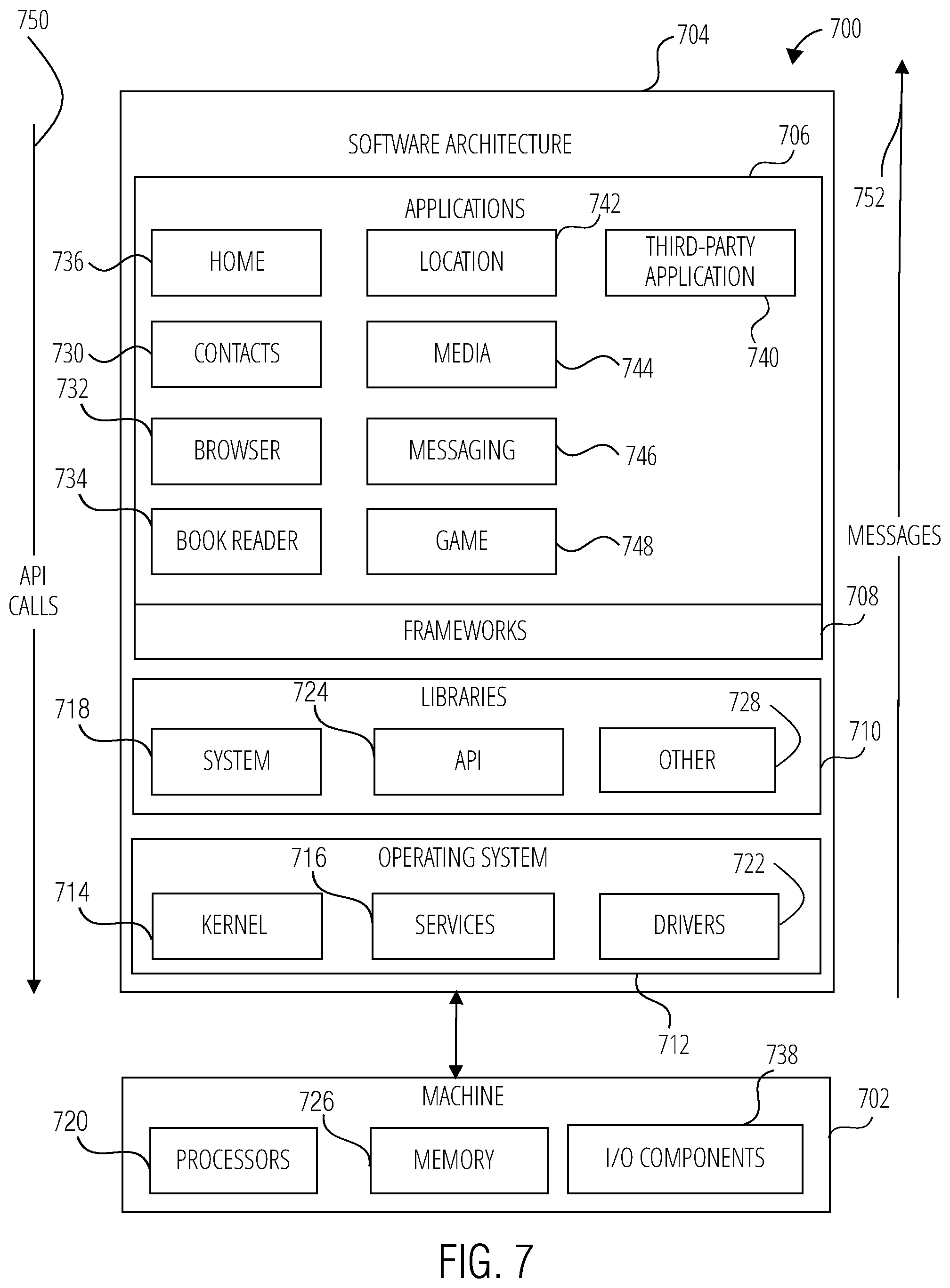Patent US12099703 Figure 7 – Messaging system with battery level sharing