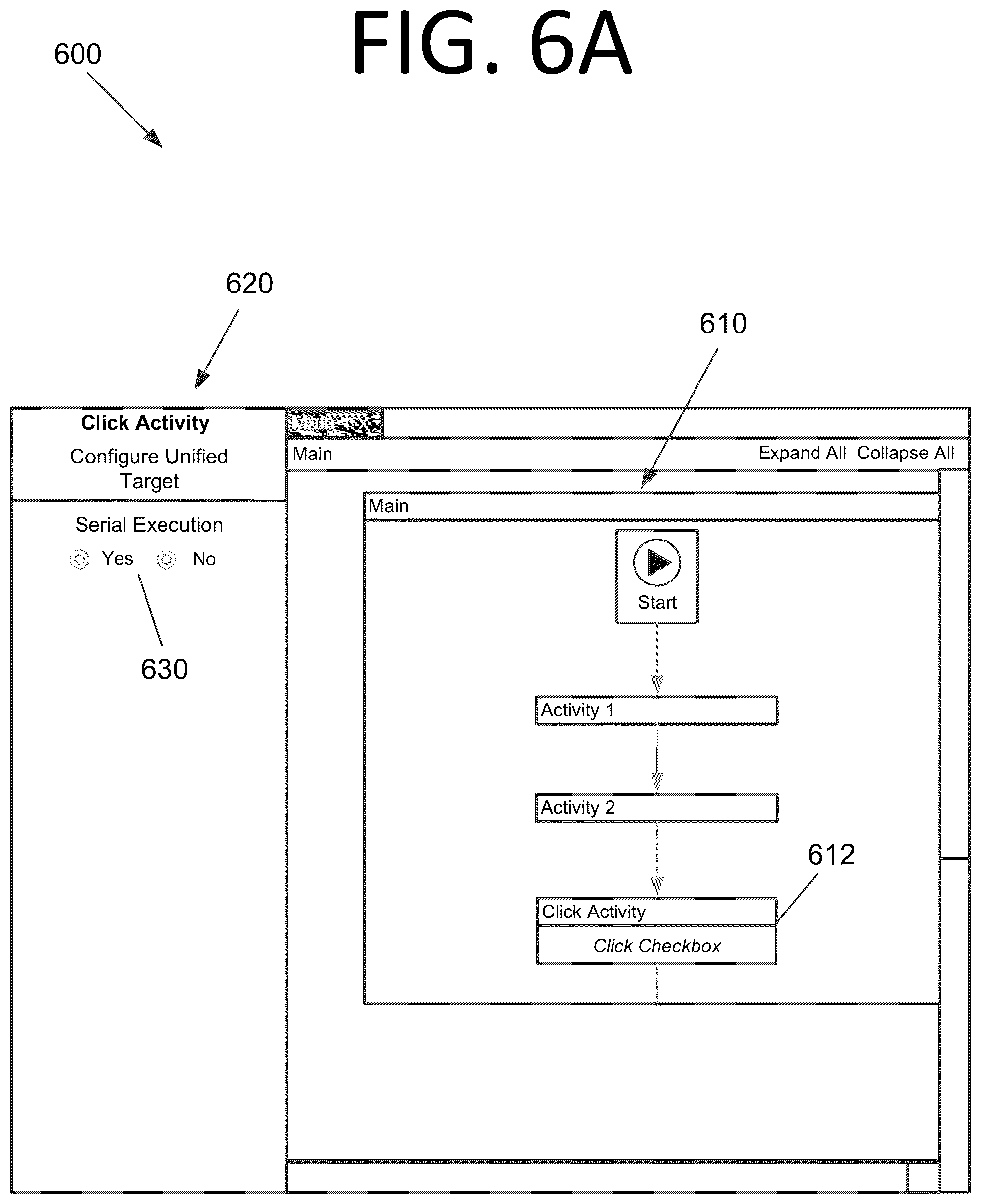 Patent US12099704 Figure 6 – Graphical element detection using a combined series and delayed parallel execution unified target technique, a default graphical element detection technique, or both