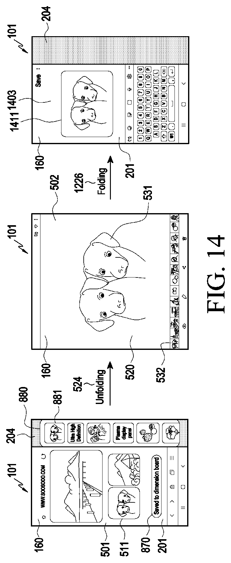 Patent US12099708 Figure 16 – Electronic device comprising flexible display module and method for operating same