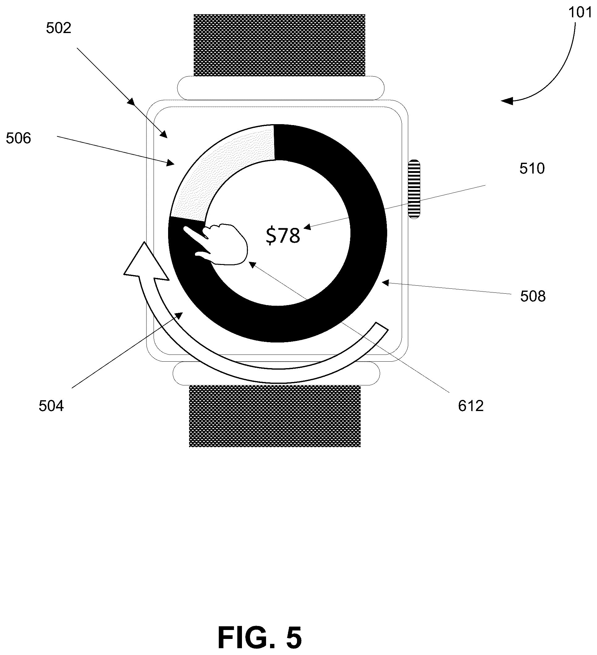 Patent US12099710 Figure 4 – User interface for smartwatches and wearable devices