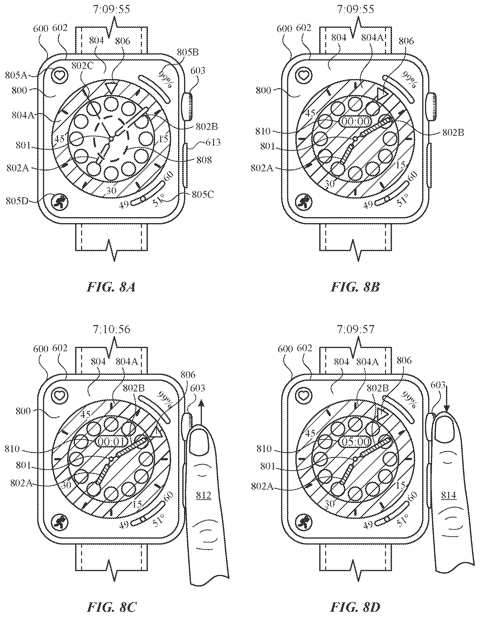 Patent US12099713 Figure 14 – User interfaces related to time