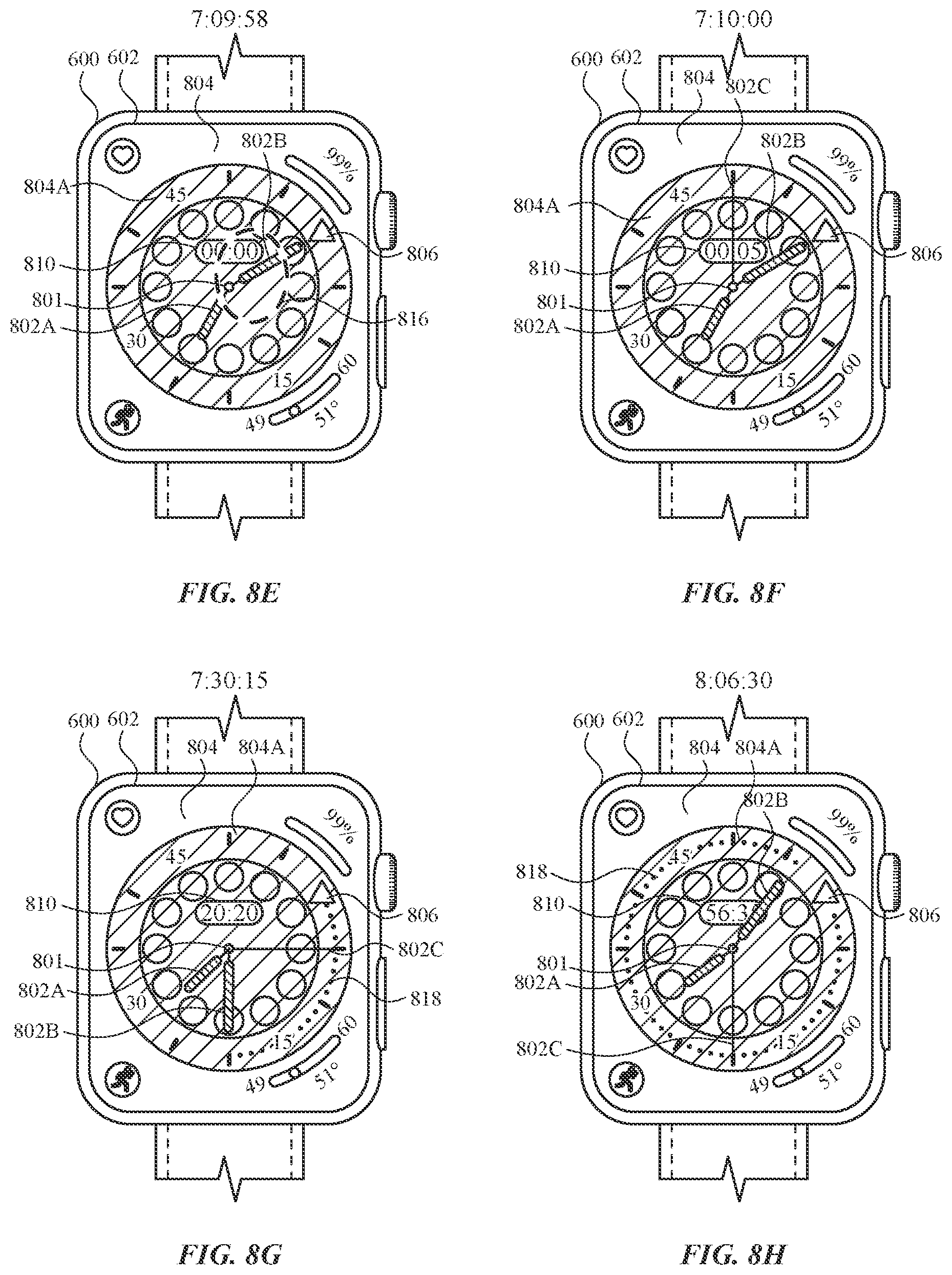 Patent US12099713 Figure 15 – User interfaces related to time