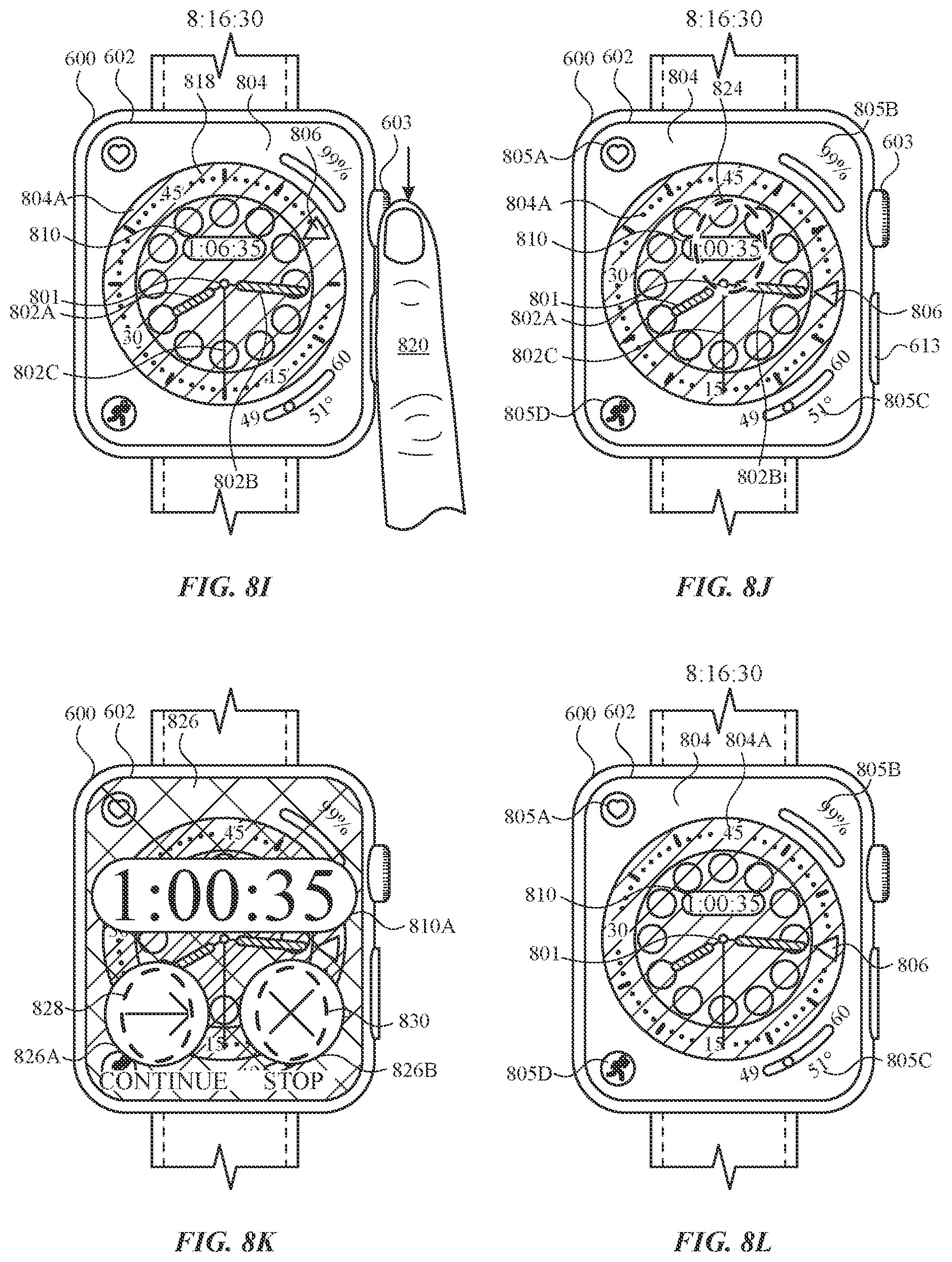 Patent US12099713 Figure 16 – User interfaces related to time