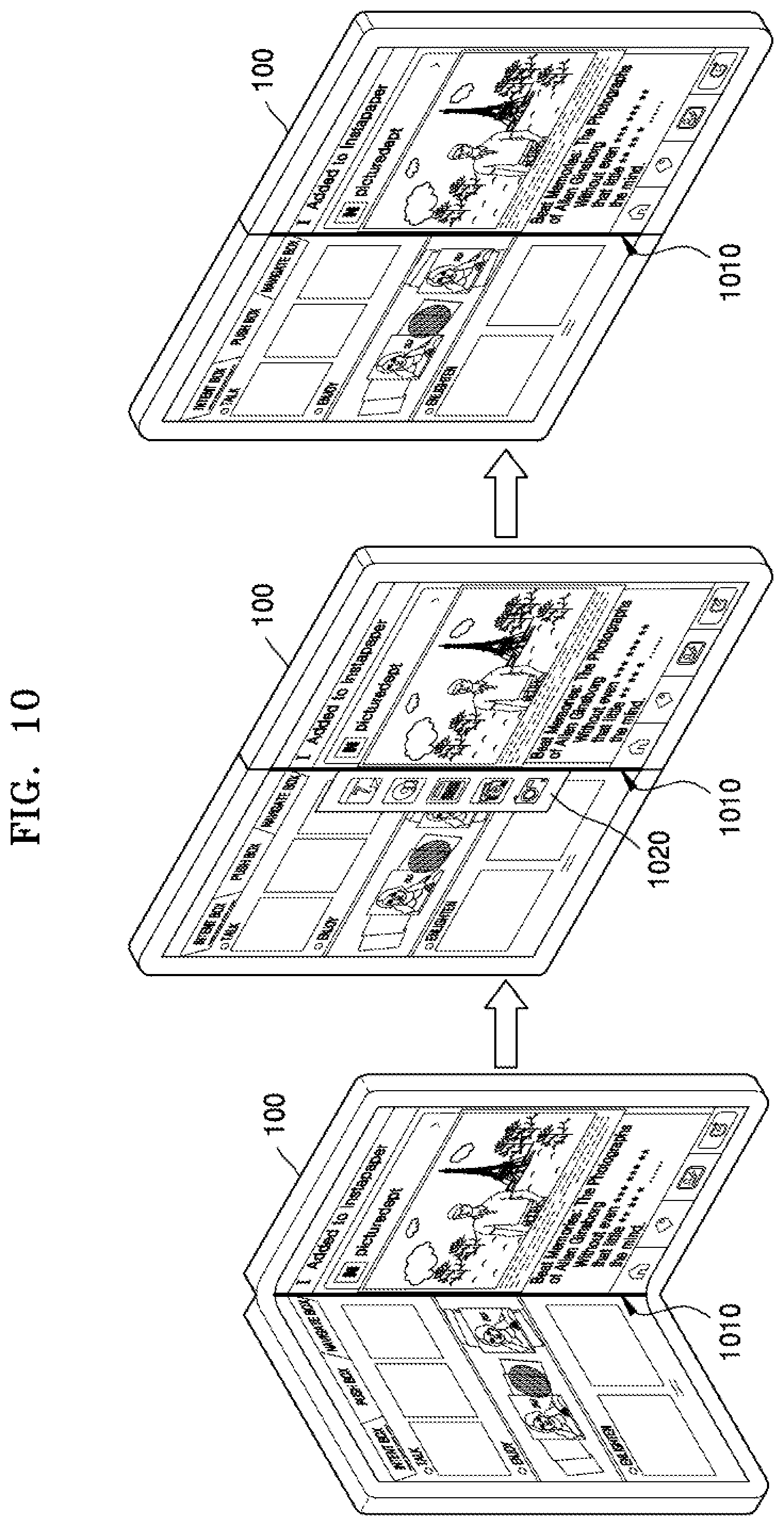Patent US12099714 Figure 11 – Method of providing user interface and flexible device for performing same