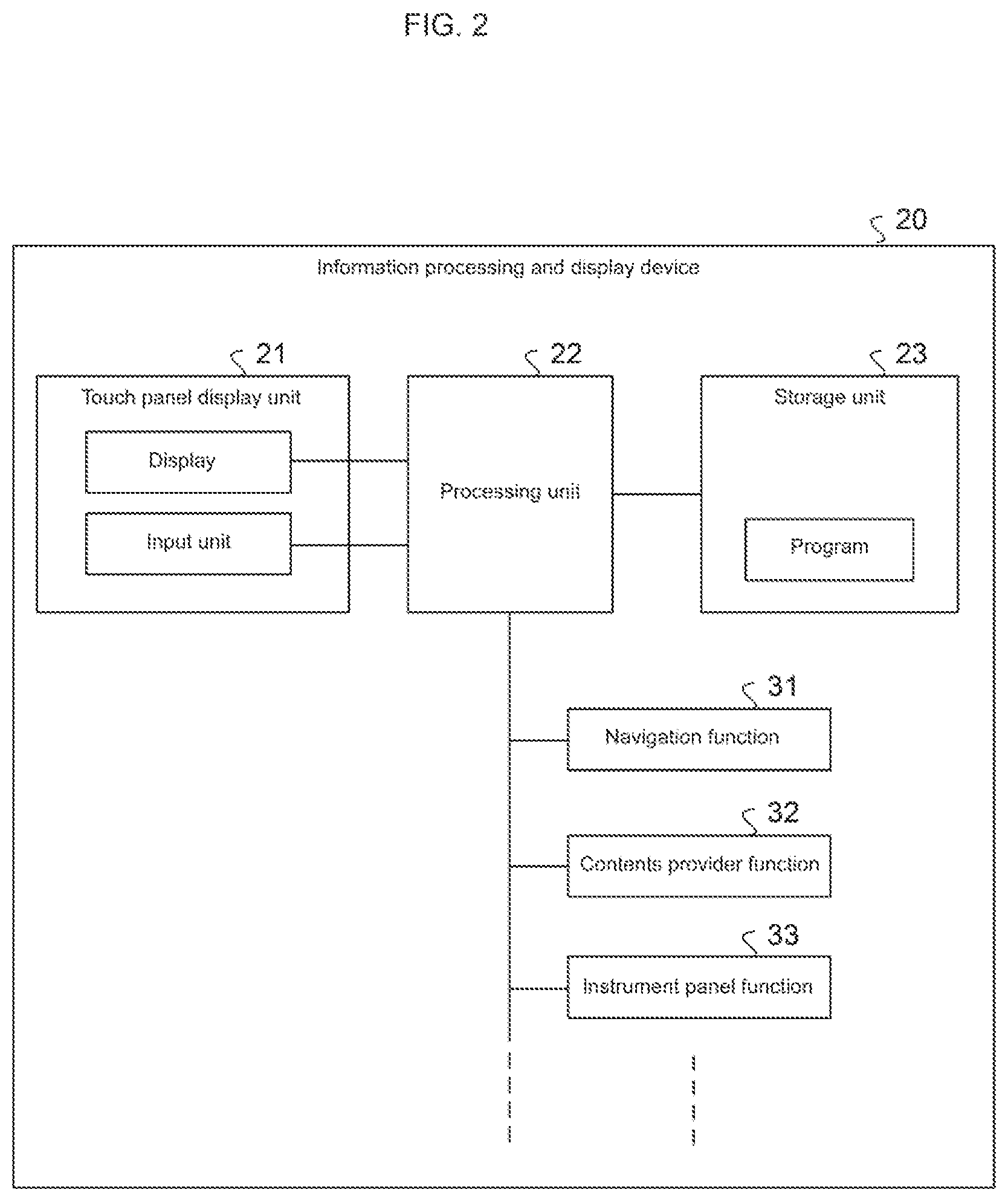 Patent US12099717 Figure 2 – Information and processing display device with one or more divided regions