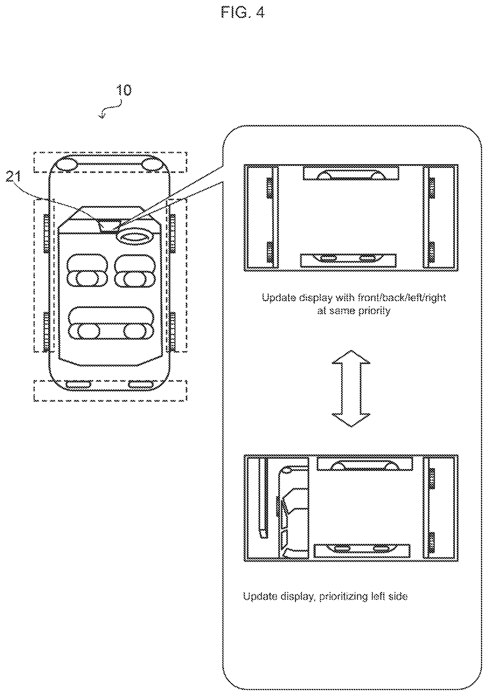 Patent US12099717 Figure 4 – Information and processing display device with one or more divided regions