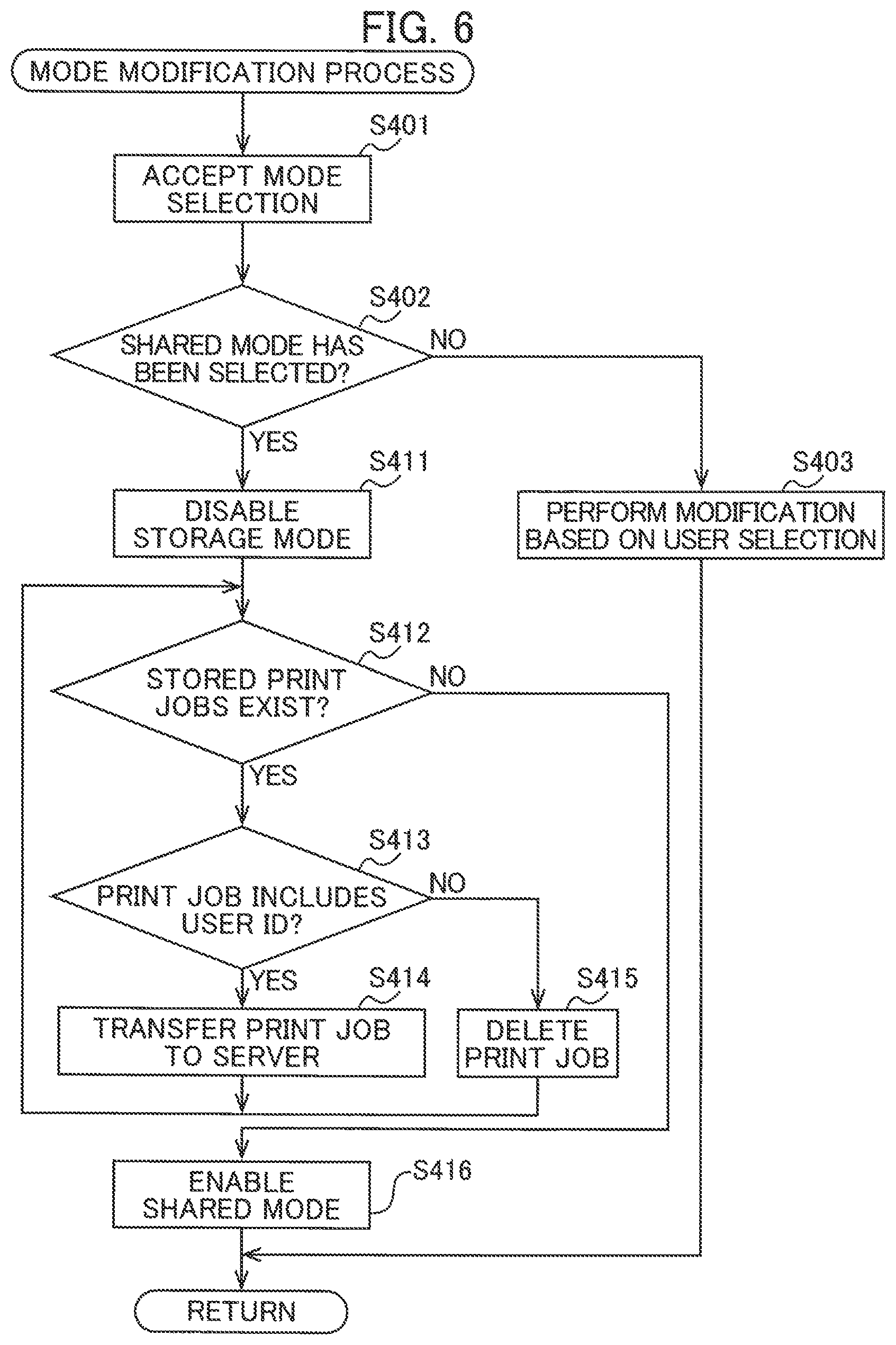 Patent US12099755 Figure 8 – Printer provided with mode in which print based on print job transmitted from client device is restricted