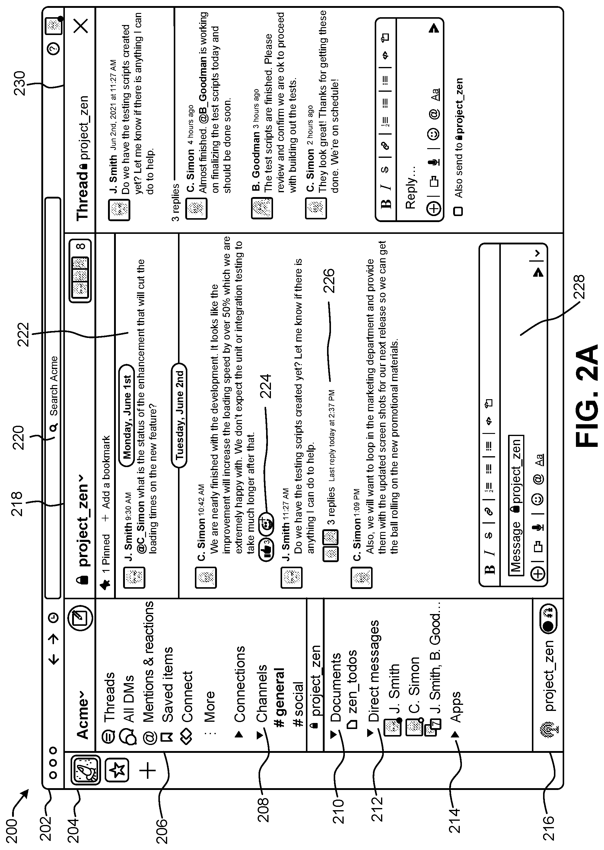 Patent US12099770 Figure 2 – Displaying predicted tasks based on changing devices
