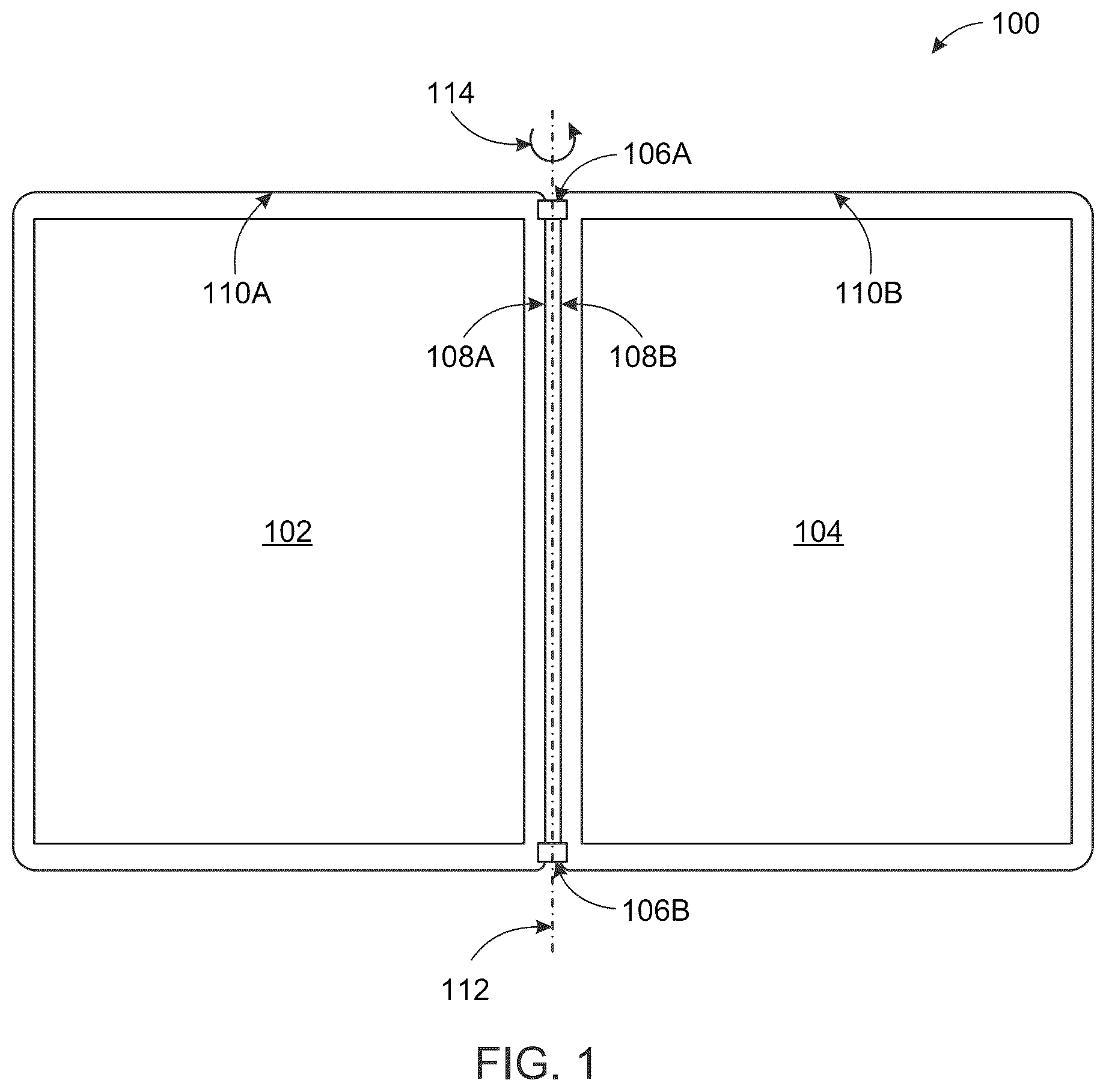 Patent US12099774 Figure 1 – Instruction color book painting for dual-screen devices