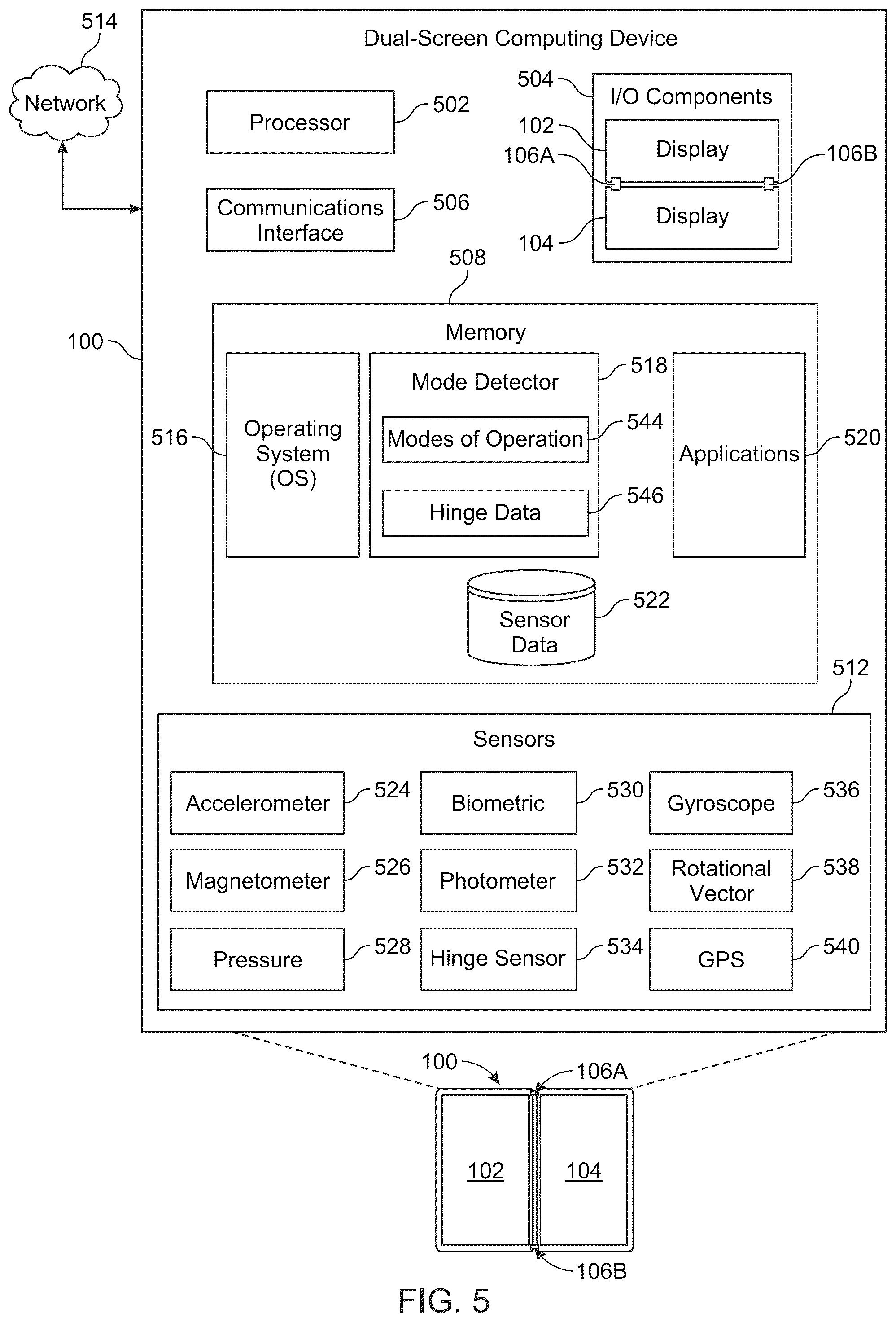 Patent US12099774 Figure 5 – Instruction color book painting for dual-screen devices