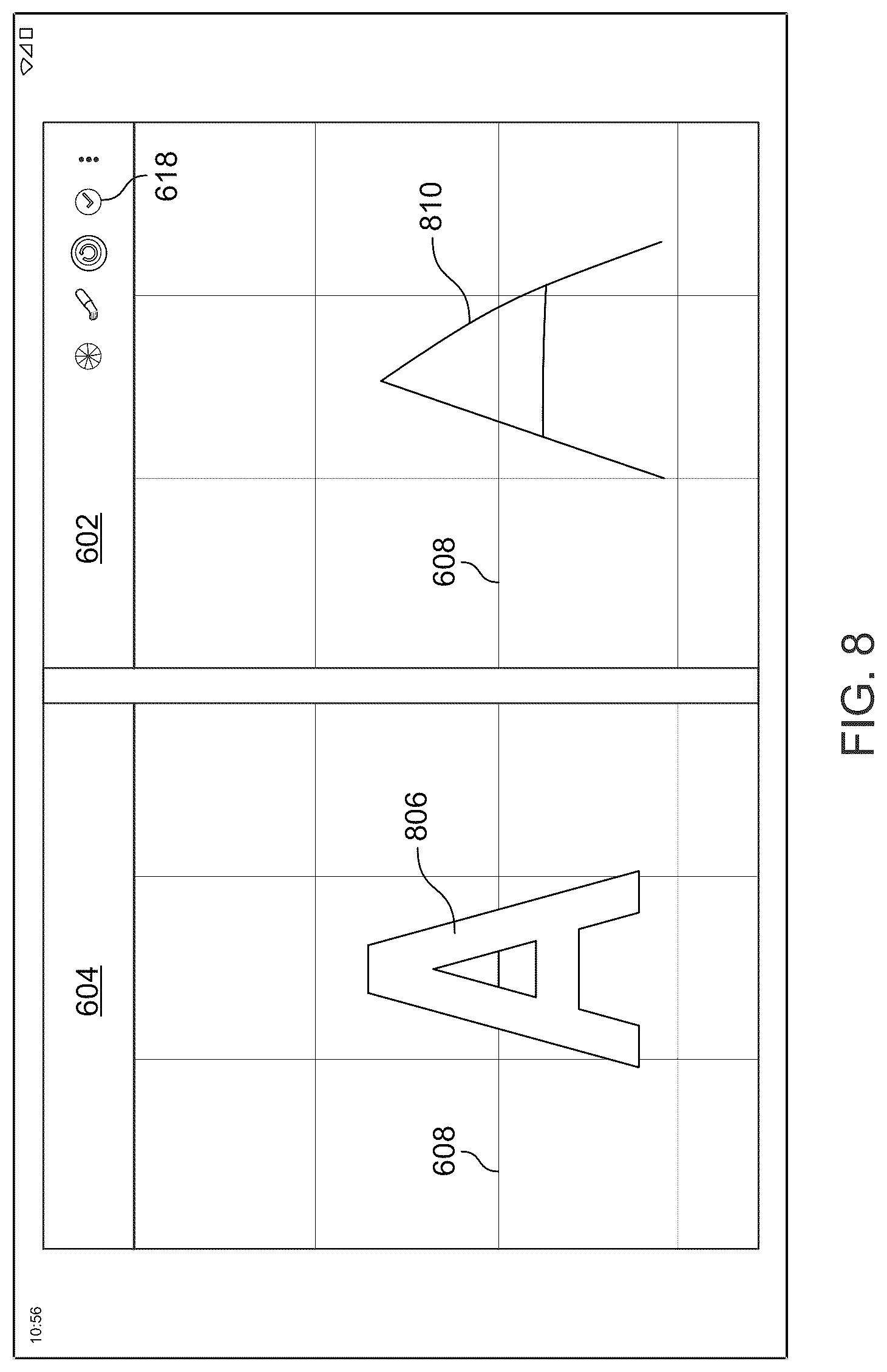 Patent US12099774 Figure 8 – Instruction color book painting for dual-screen devices